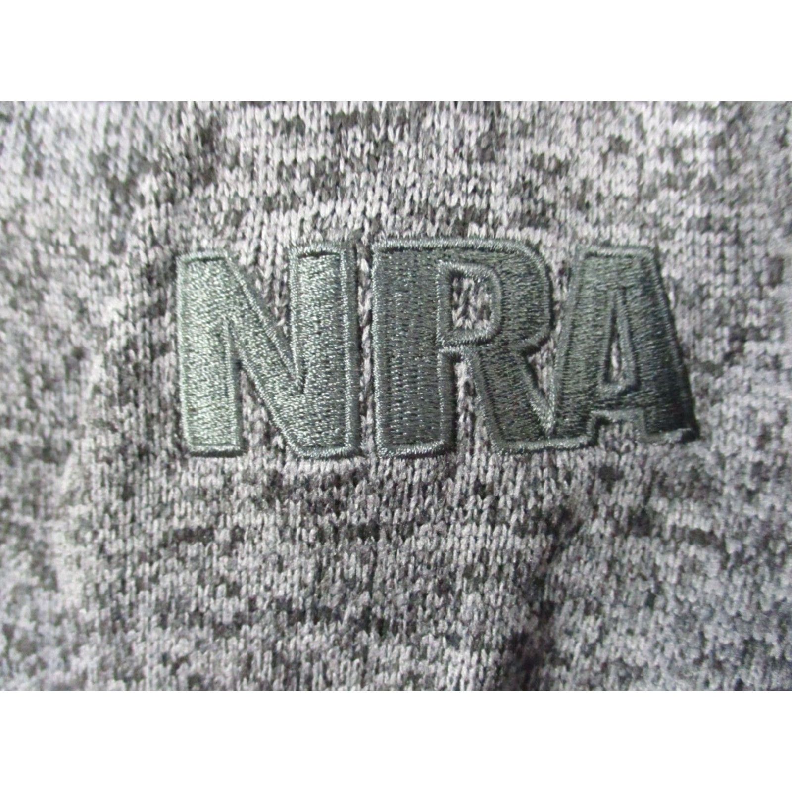Vintage NRA 1/4 Zip Pullover XL Men Shooting Jacket Heather Gray Black Tactical Pullover Shirt Knit Zipper Mock Neck Winter Spring Fall Size US XL / EU 56 / 4 - 7 Thumbnail