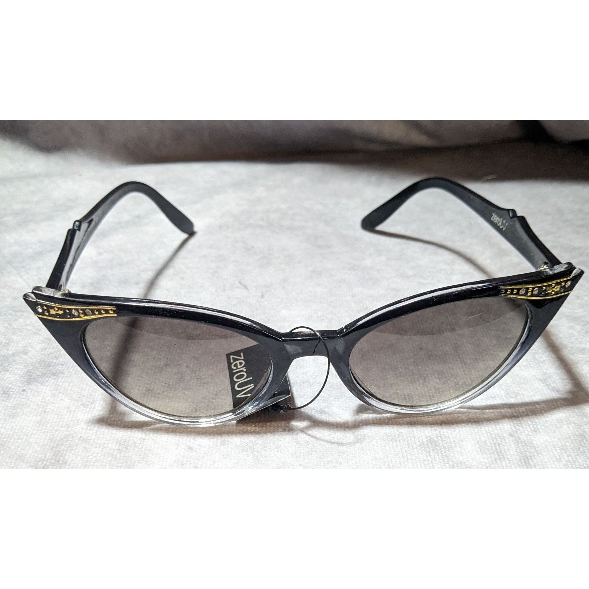 Other ZeroUV Retro Glam Goth Cateye Sunglasses Size ONE SIZE - 1 Thumbnail