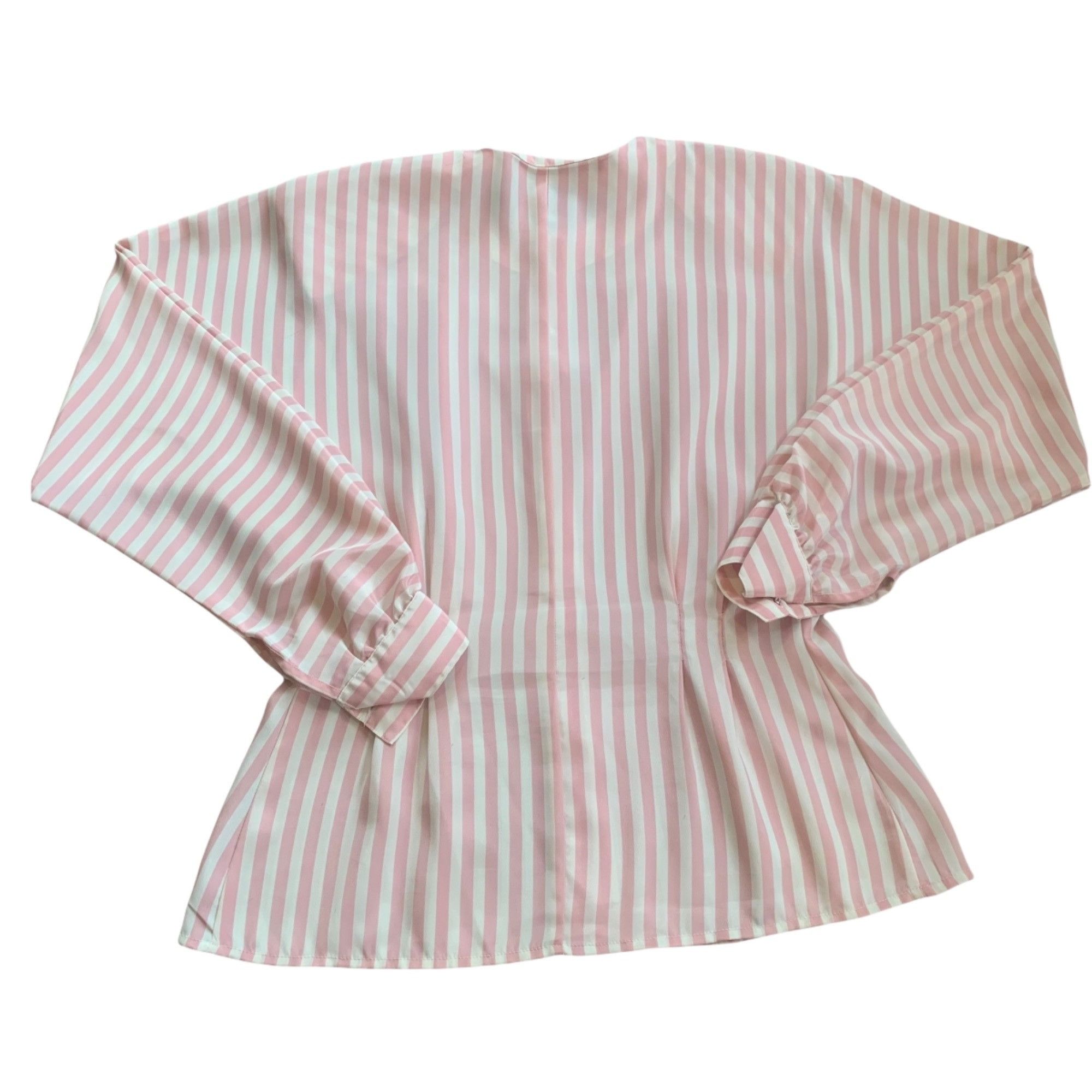 Vintage Vintage Whitney Lang Petite Striped Pastel Goth Blouse 8 Size M / US 6-8 / IT 42-44 - 2 Thumbnail