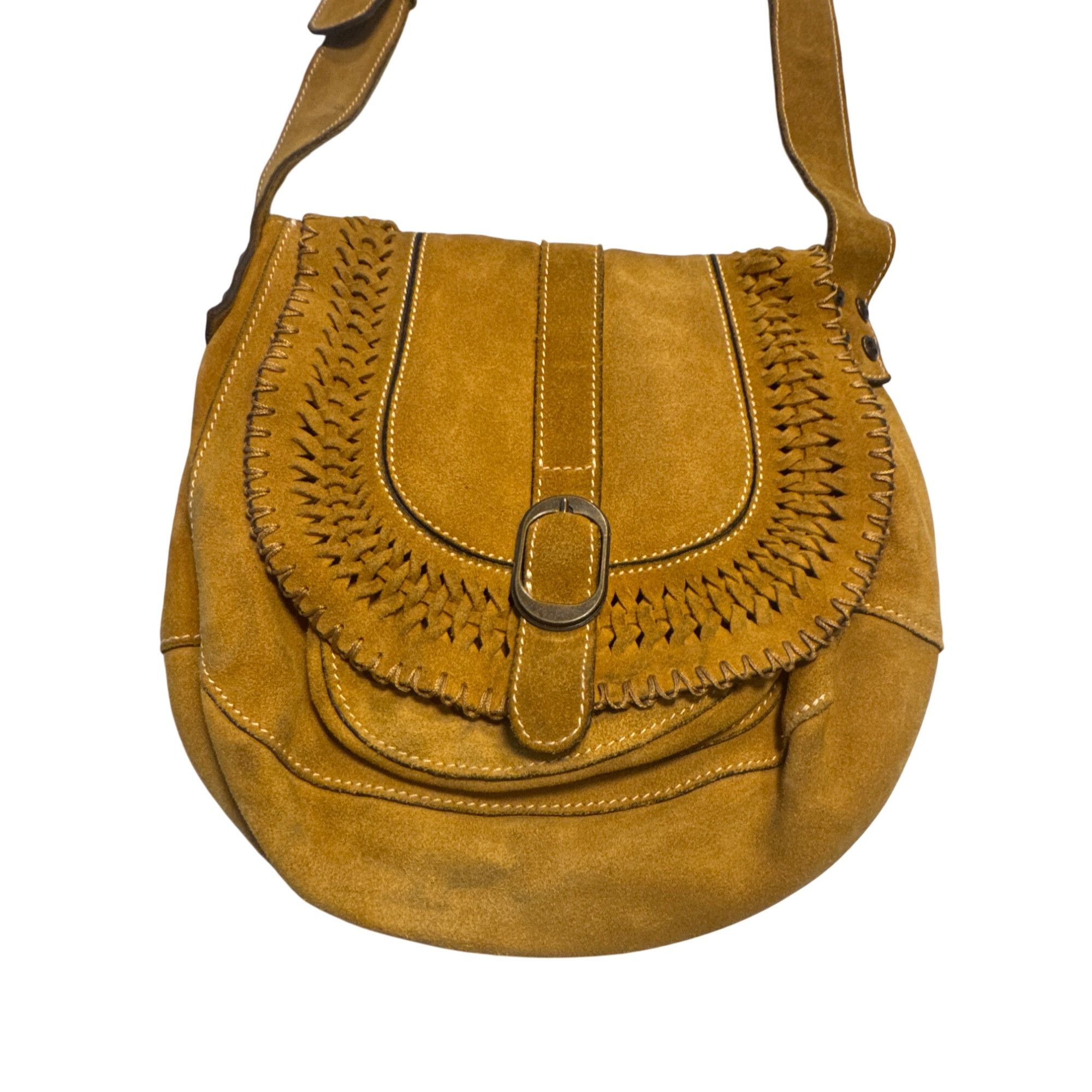 Patricia Nash Patricia Nash Womens Brown Leather Suede Hobo Shoulder Bag S Size ONE SIZE - 2 Thumbnail