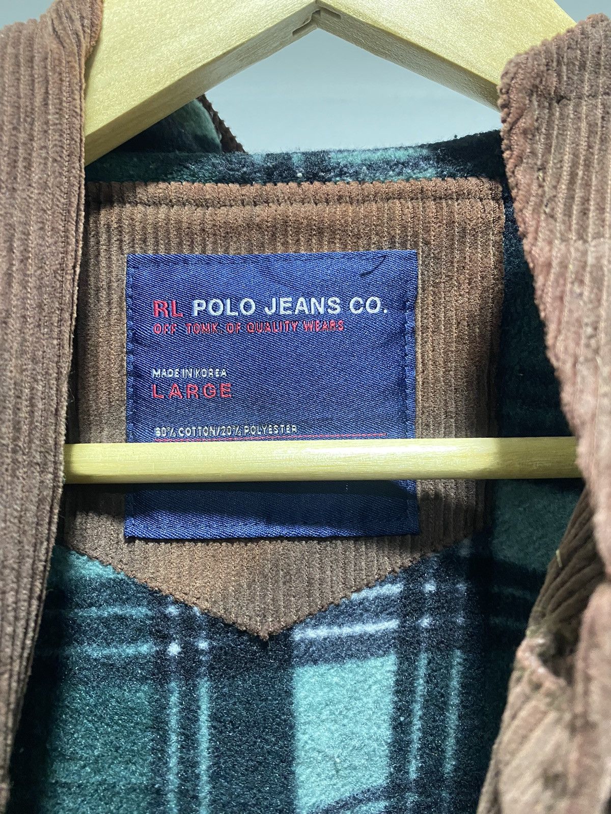 Polo Ralph Lauren POLO JEANS RL Corduroy Parka Winter Jacket 90s Size US L / EU 52-54 / 3 - 8 Thumbnail