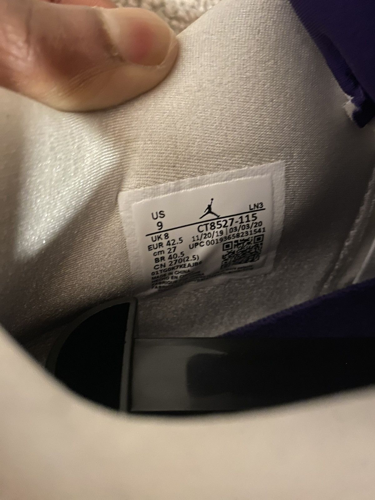 Jordan Brand Metallic Purple Jordan 4 size 9 Size US 9 / EU 42 - 6 Thumbnail
