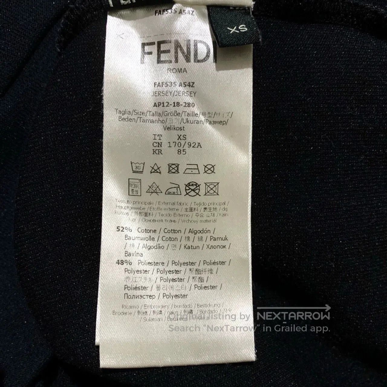 Fendi fendi black long sleeve sweatshirt with logo. Size US XS / EU 42 / 0 - 6 Thumbnail