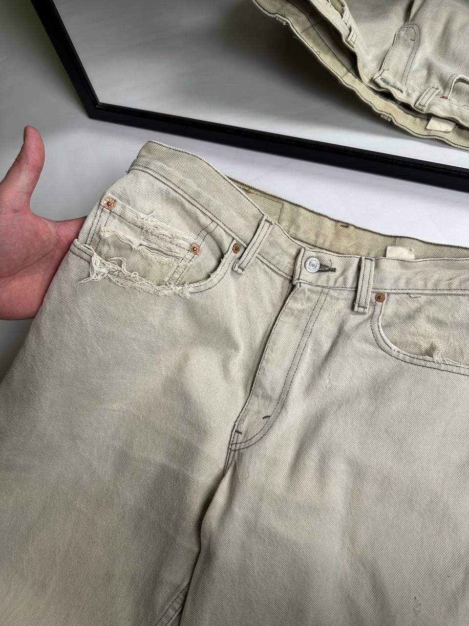 Levi's 🔥GRAIL Vintage True 90s Levis Dirty Washed Faded Jeans Size US 32 / EU 48 - 3 Thumbnail