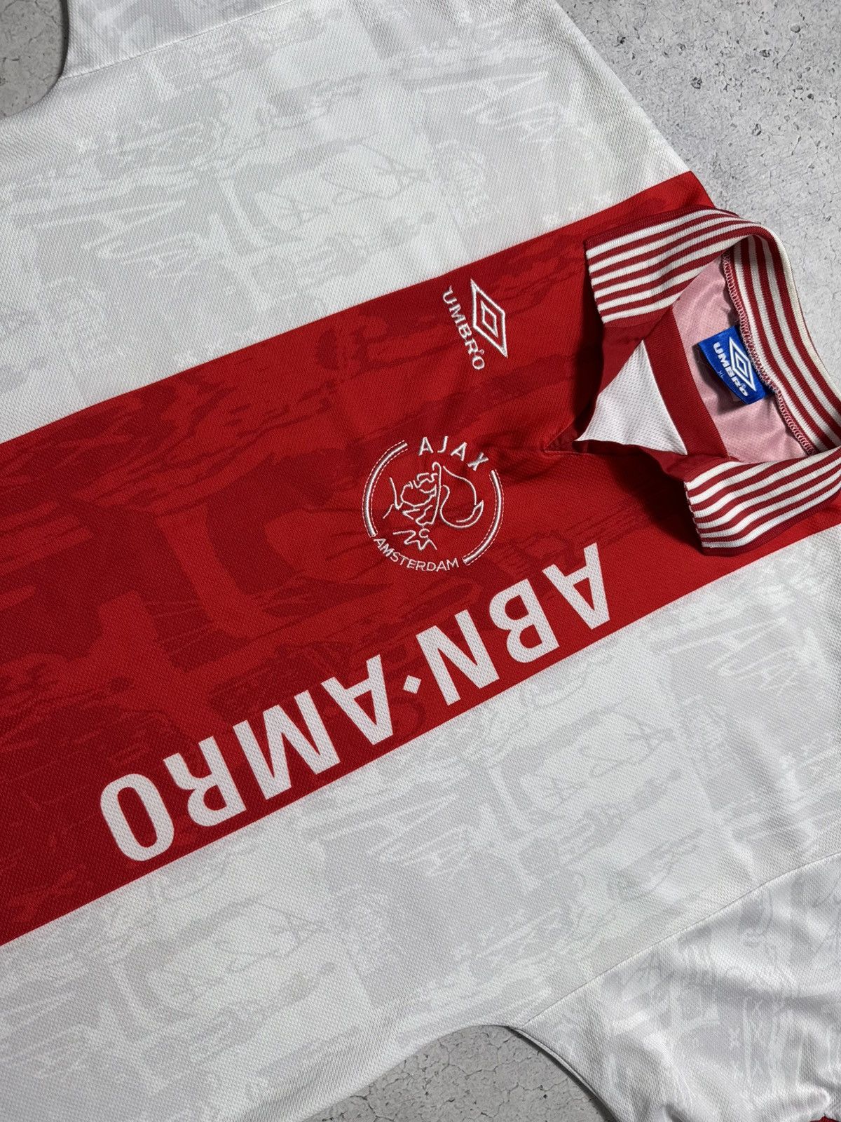 Umbro Umbro FC Ajax Amsterdam 1996/1997 Vintage Soccer Jersey Size US XL / EU 56 / 4 - 4 Thumbnail