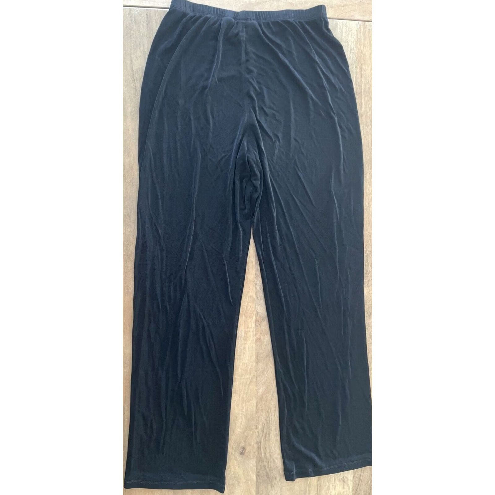 Vintage VINTAGE Chico's Travelers Pants Women Size 1 (M) Black Retro USA Slinky Straight Size 32" / US 10 / IT 46 - 2 Thumbnail
