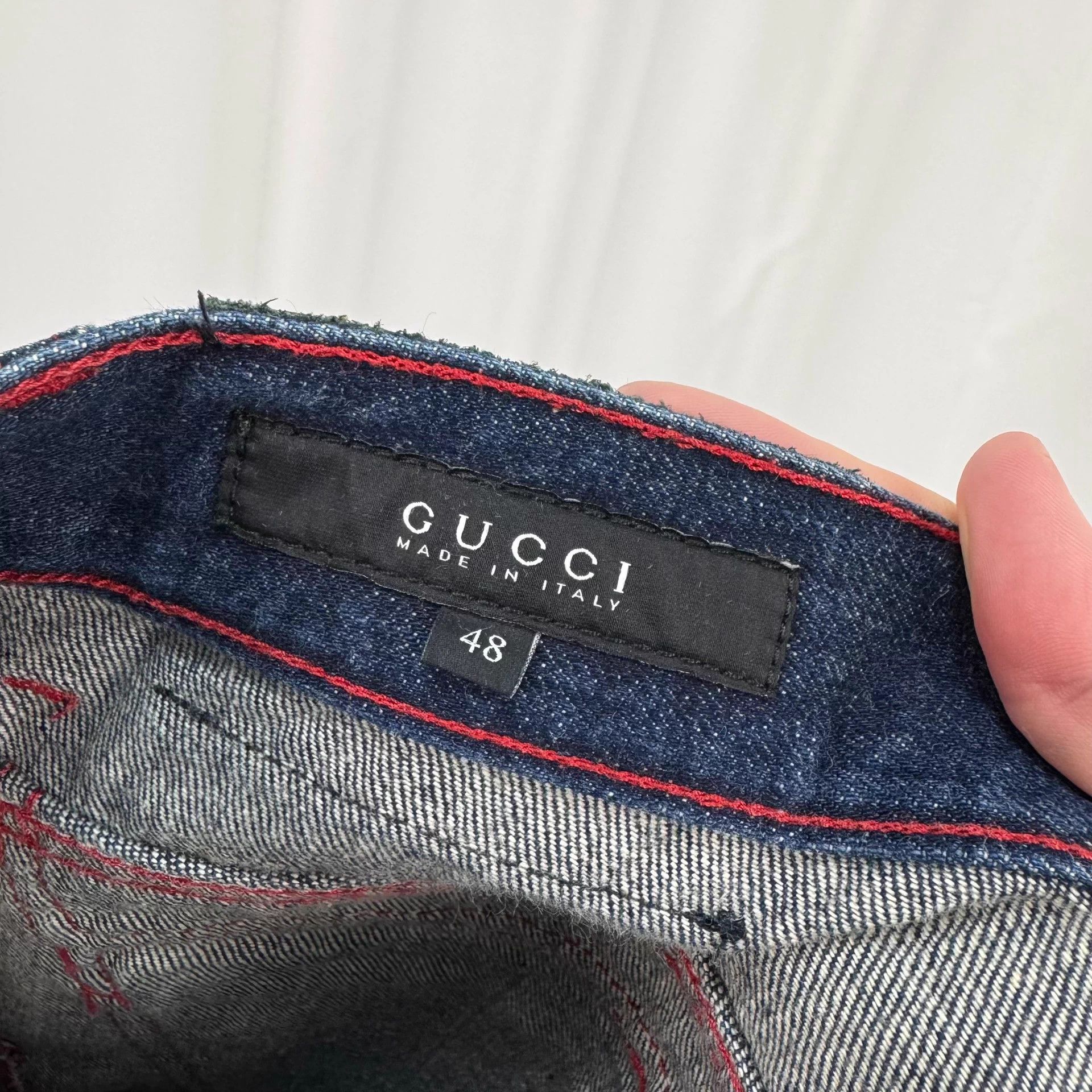 Gucci Gucci Red Stripe Washed Jeans Size 48 98 New Size US 32 / EU 48 - 6 Thumbnail