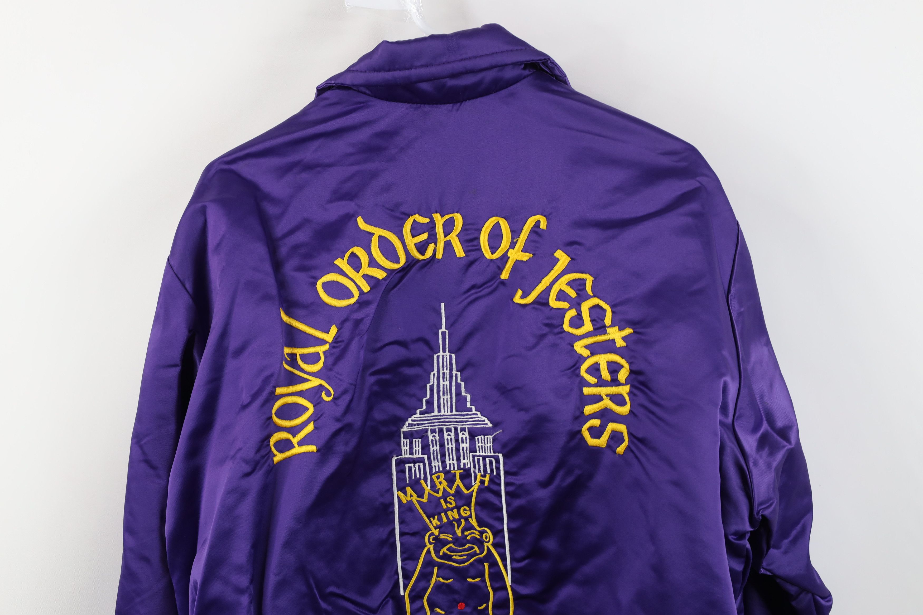 Vintage Vintage 70s Royal Order of Jesters New York Satin Jacket USA Size US M / EU 48-50 / 2 - 13 Thumbnail