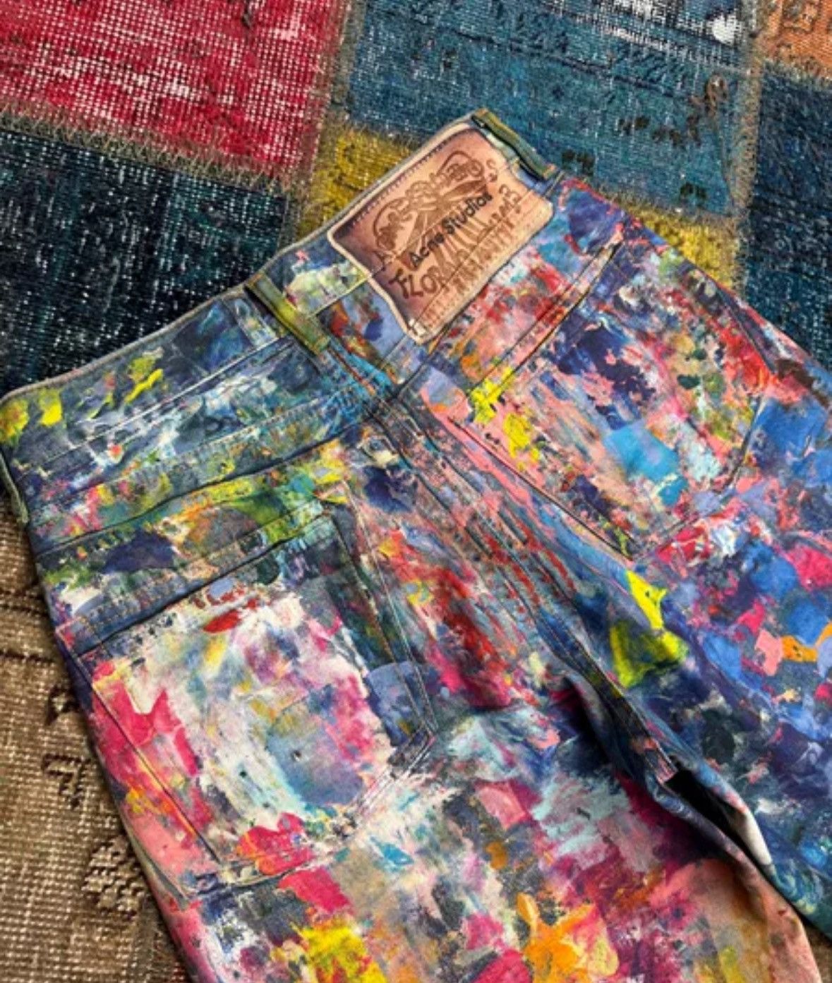 Acne Studios Acne studios Baggy color low-waisted wide-leg pants Size US 34 / EU 50 - 5 Thumbnail