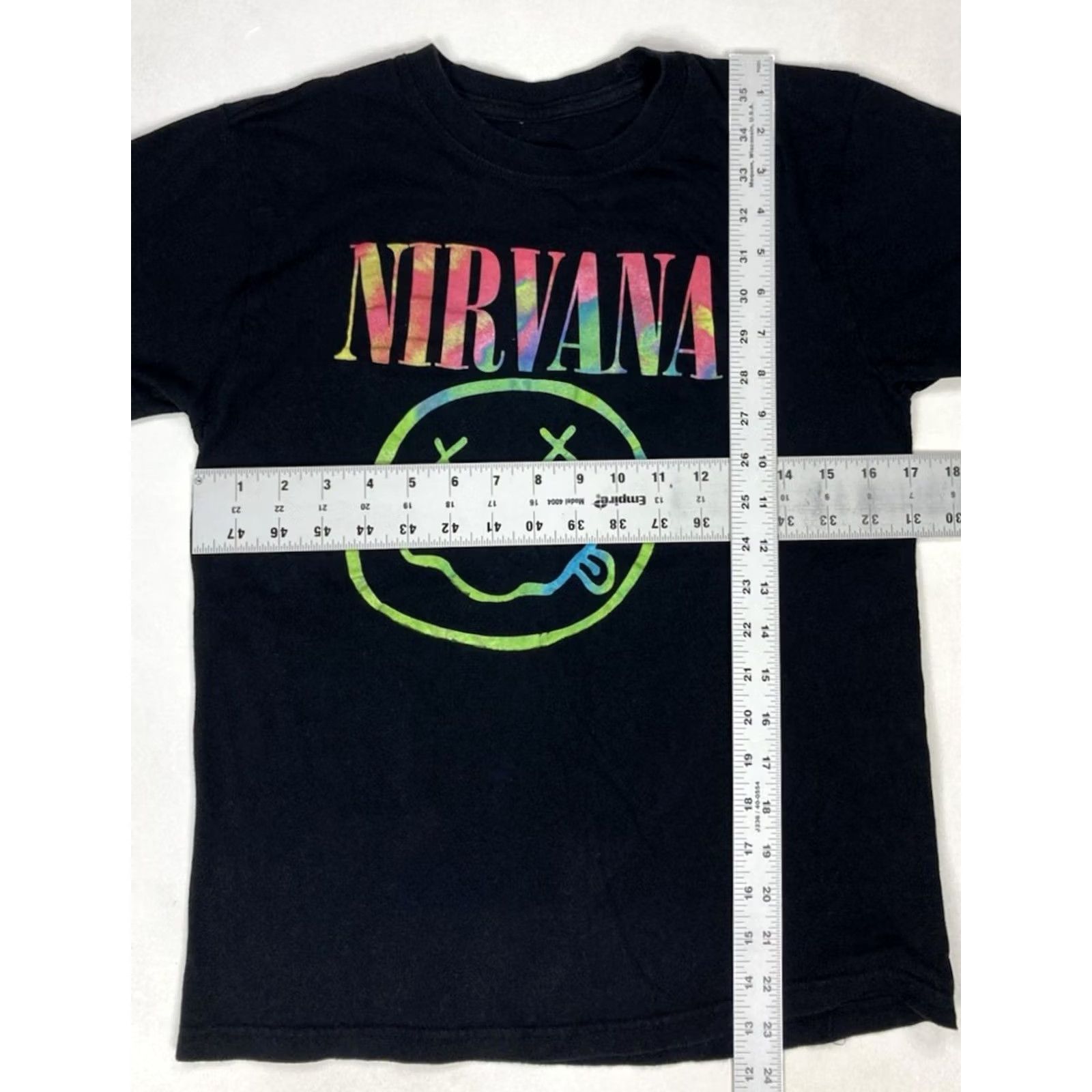 Logo 7 Nirvana T-Shirt Womens Small Black Logo Graphic Crew Neck Short Sleeve Casual Music Merch Size S / US 4 / IT 40 - 5 Thumbnail