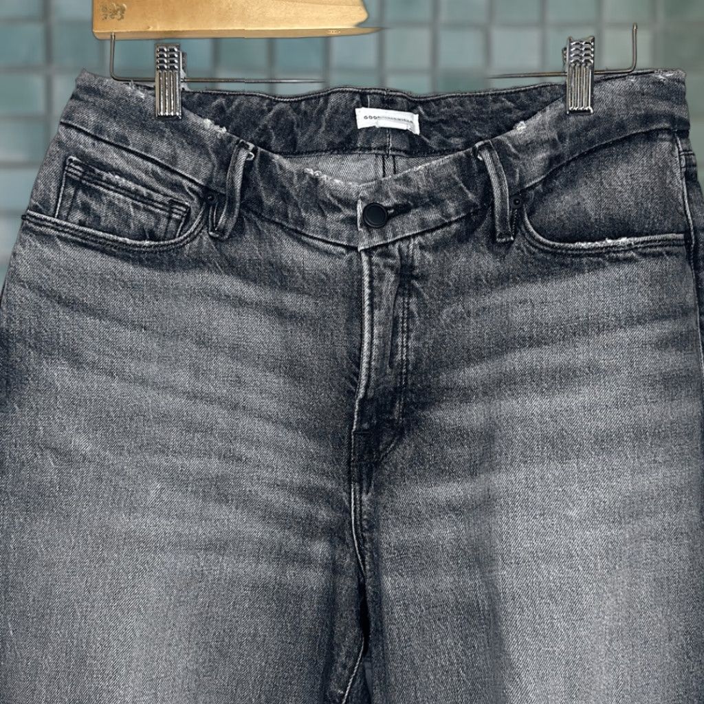 Good American Good American Womens Jeans Distressed Black 8 Regular Gray 29 Straight Anthology? Size 30" / US 8 / IT 44 - 1 Thumbnail