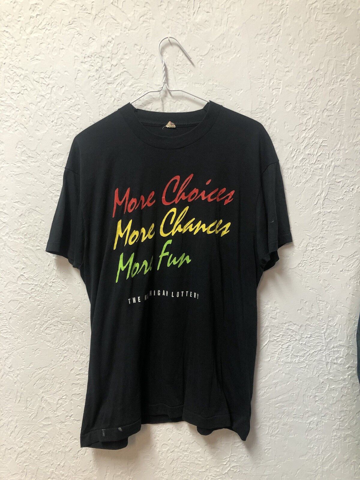 Vintage Vintage 80s Michigan Lottery T Shirt More Choice More Fun XL Size US XL / EU 56 / 4 - 1 Thumbnail
