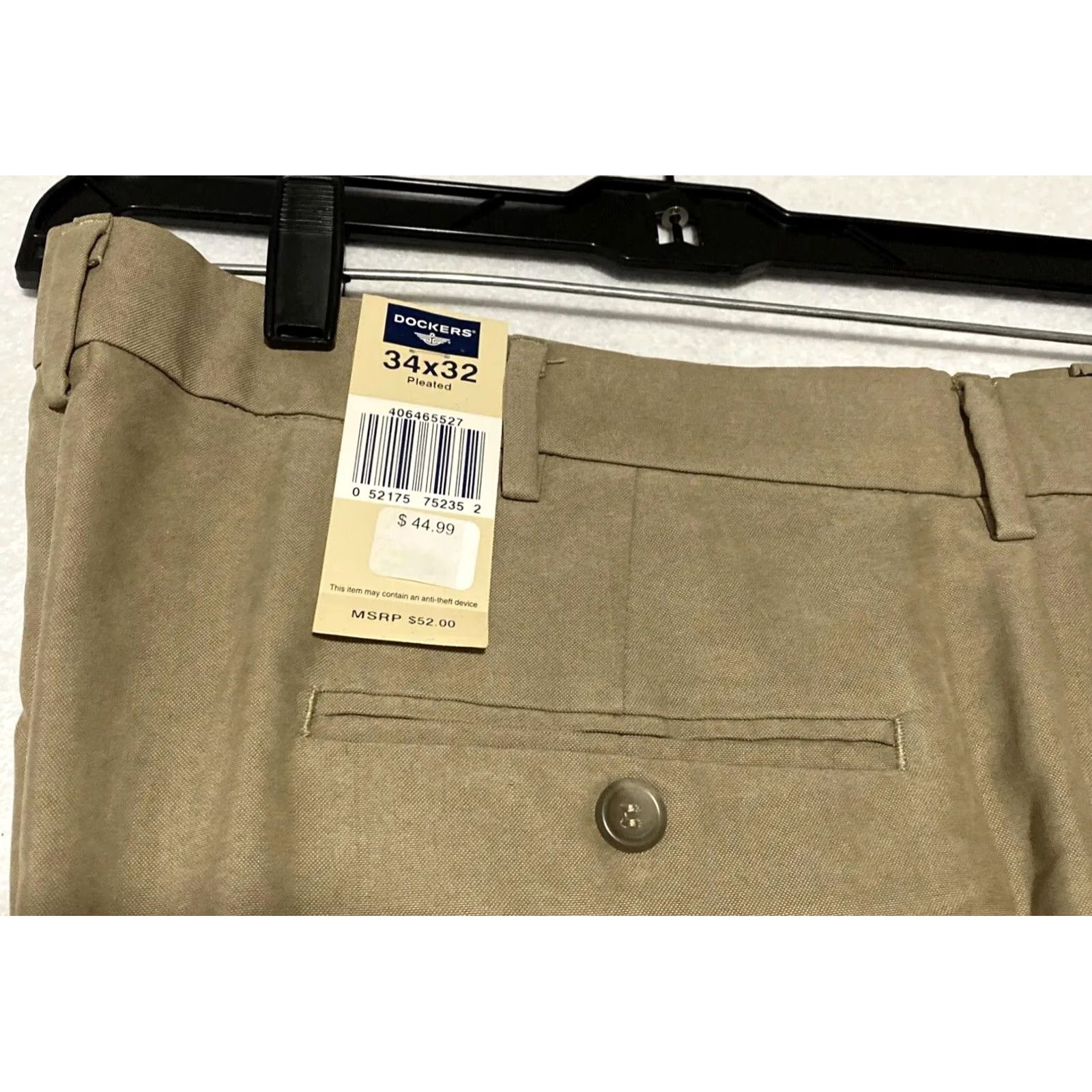 Dockers DOCKERS Pants Mens 34x32 Tan Classic Fit Pleated Front NWT / 29-43 Size US 34 / EU 50 - 3 Thumbnail