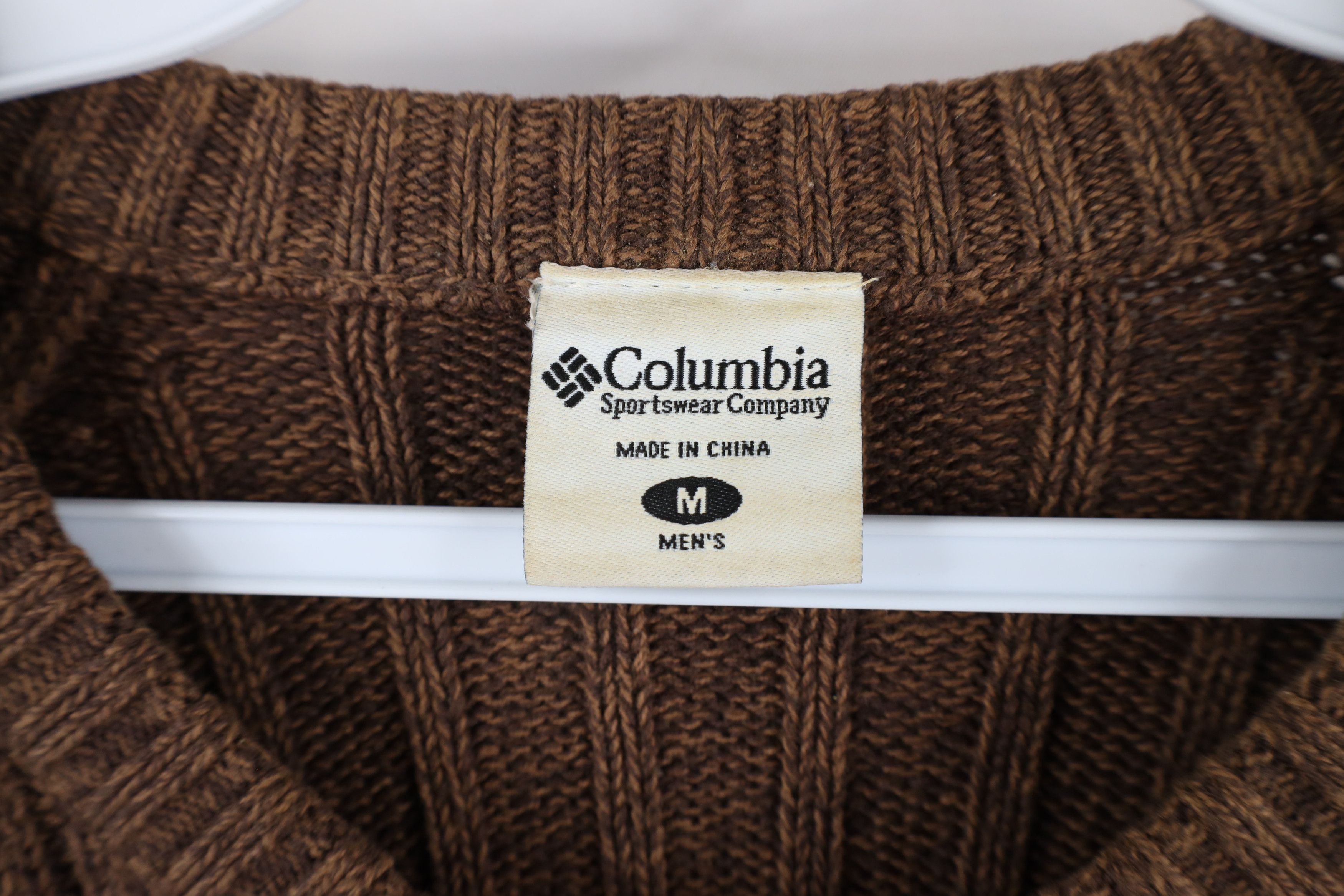 Columbia × Vintage Vintage Columbia Cotton Ribbed Knit Sweater Heather Brown Size US M / EU 48-50 / 2 - 6 Thumbnail