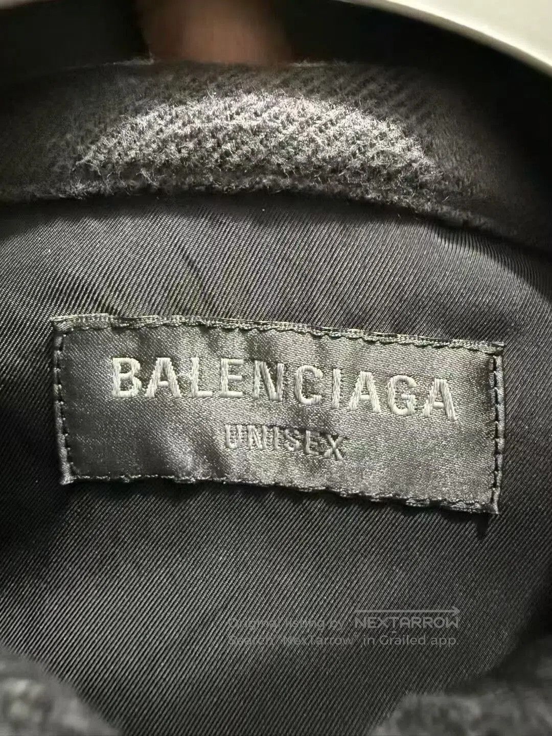 Balenciaga Balenciaga Black Gray Plaid Logo Fringe Distressed Coat. Size M / US 6-8 / IT 42-44 - 4 Thumbnail