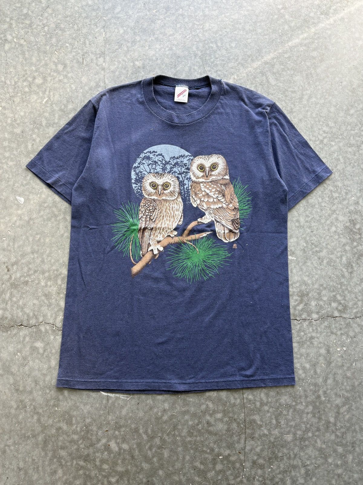 Vintage Vintage 90s Owl Graphic Tee Size US M / EU 48-50 / 2 - 1 Thumbnail