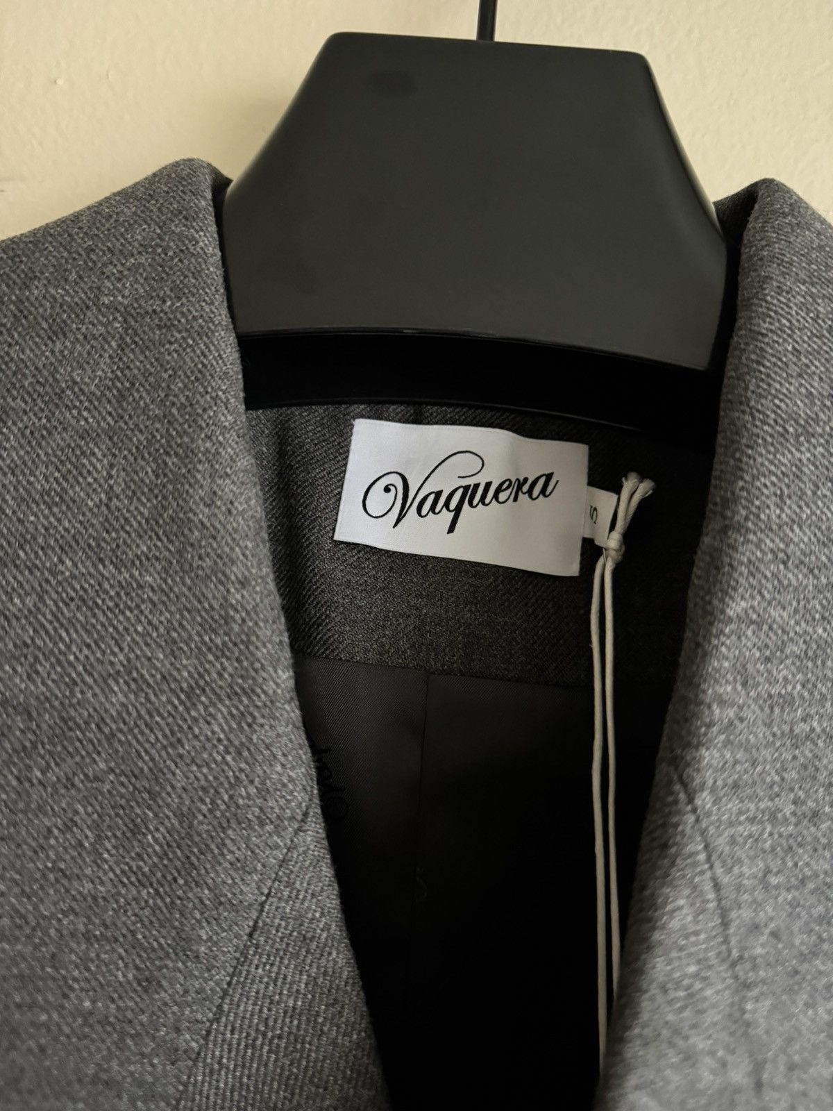 Vaquera VAQUERA CROPPED PADDED SHOULDER GREY BLAZER Size M / US 6-8 / IT 42-44 - 3 Thumbnail