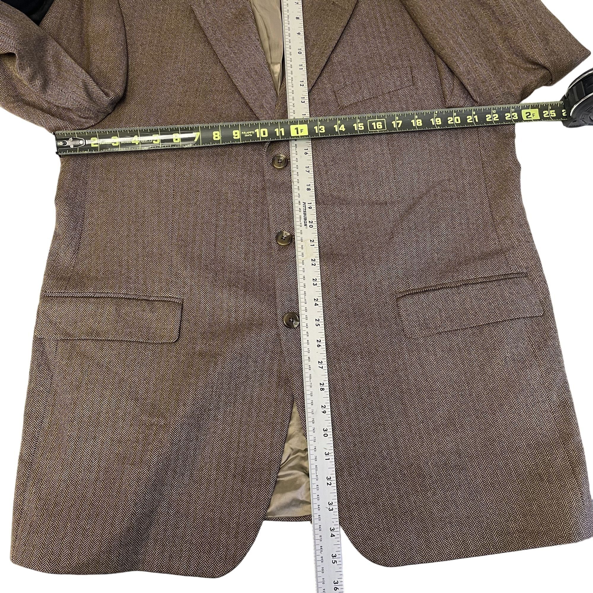 Ralph Lauren Vtg Ralph Lauren Sport Coat HERRINGBONE Lambswool Jacket Size 44L - 9 Thumbnail