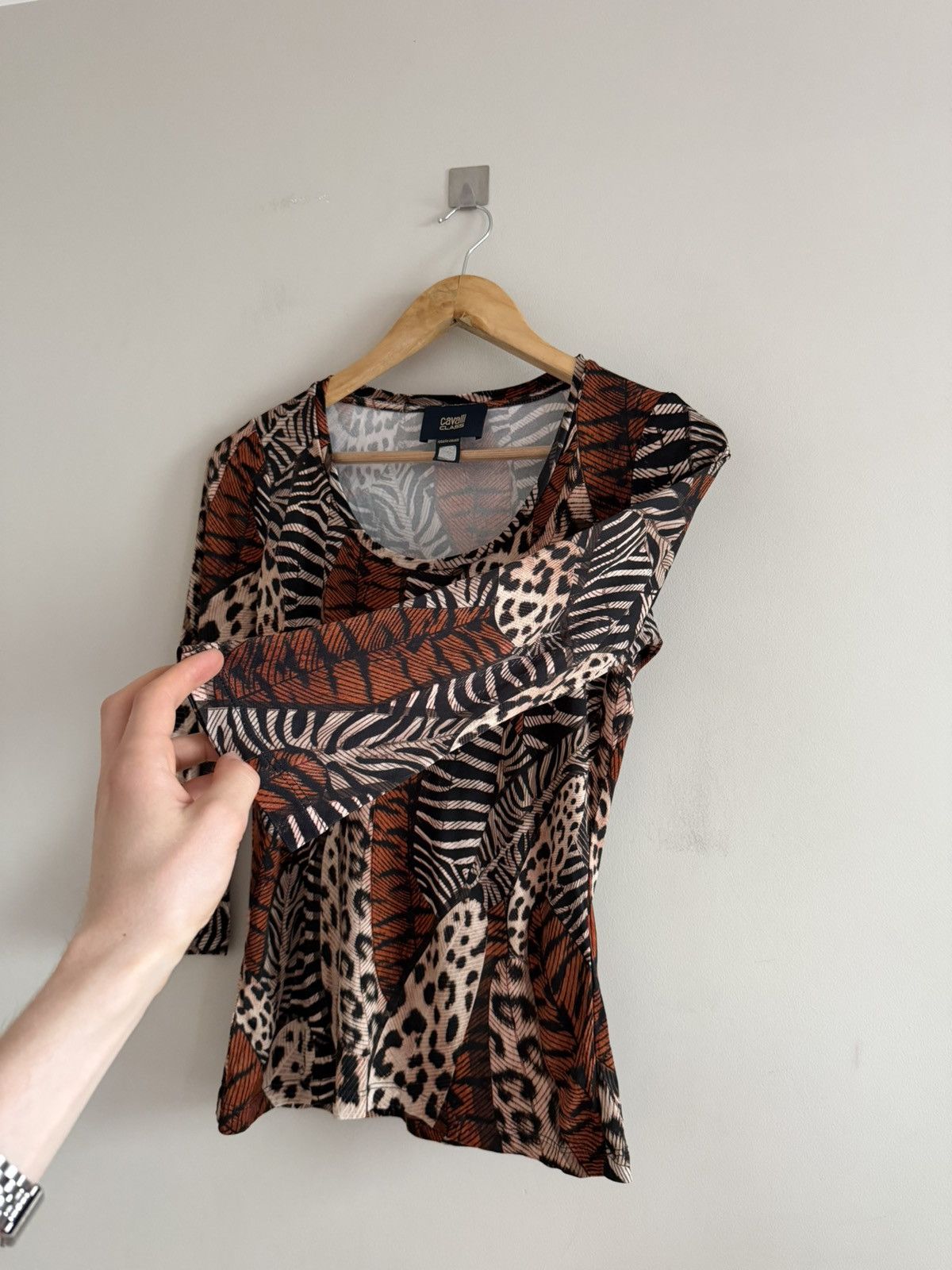 Cavalli Class Cavalli Class Animal Print Mesh Longsleeve Top Size M / US 6-8 / IT 42-44 - 2 Thumbnail