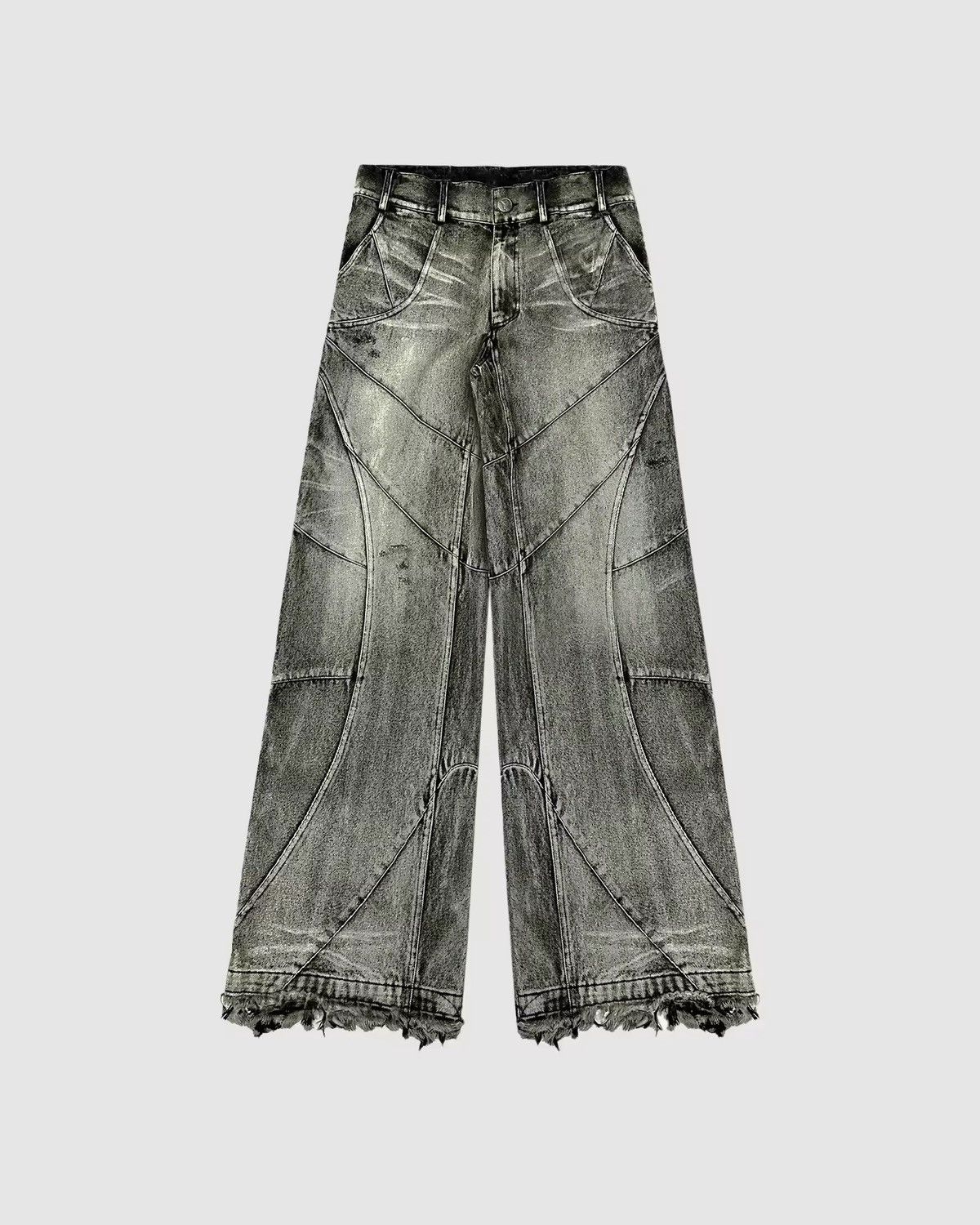 Japanese Brand × Jean Retro Washed Black Straight Cut Baggy Jeans Size US 28 / EU 44 - 1 Thumbnail