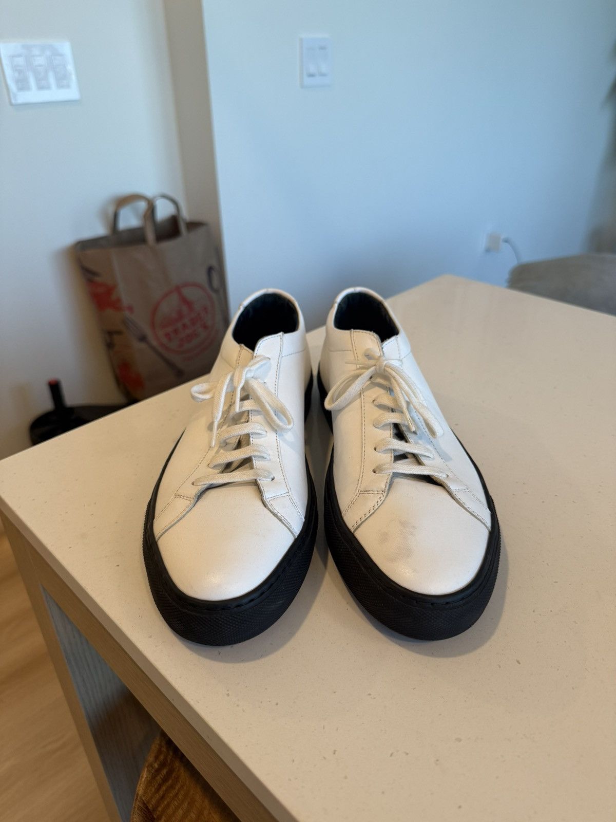 Common Projects White Common Projects with Black Sole Size US 10 / EU 43 - 2 Thumbnail