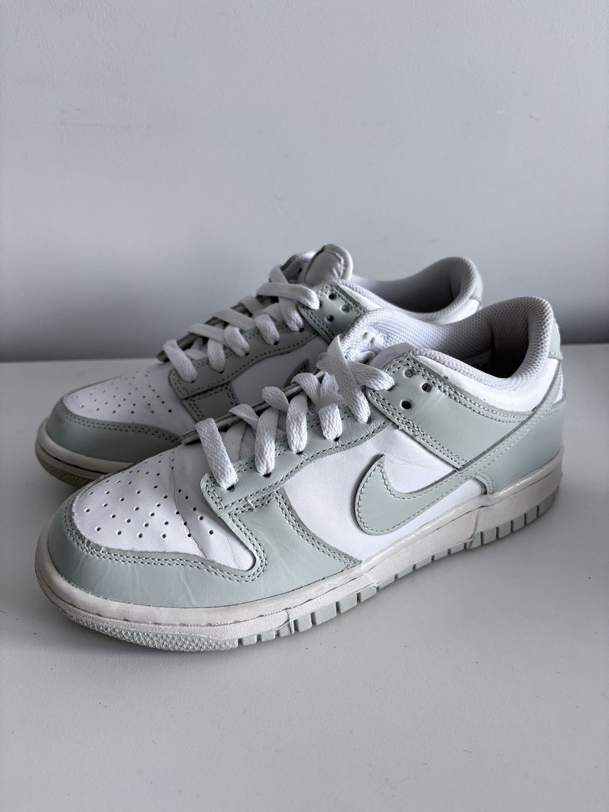 Nike Nike Dunk Low white mint leather sneakers size 38 women's Size US 8 / IT 38 - 1 Thumbnail