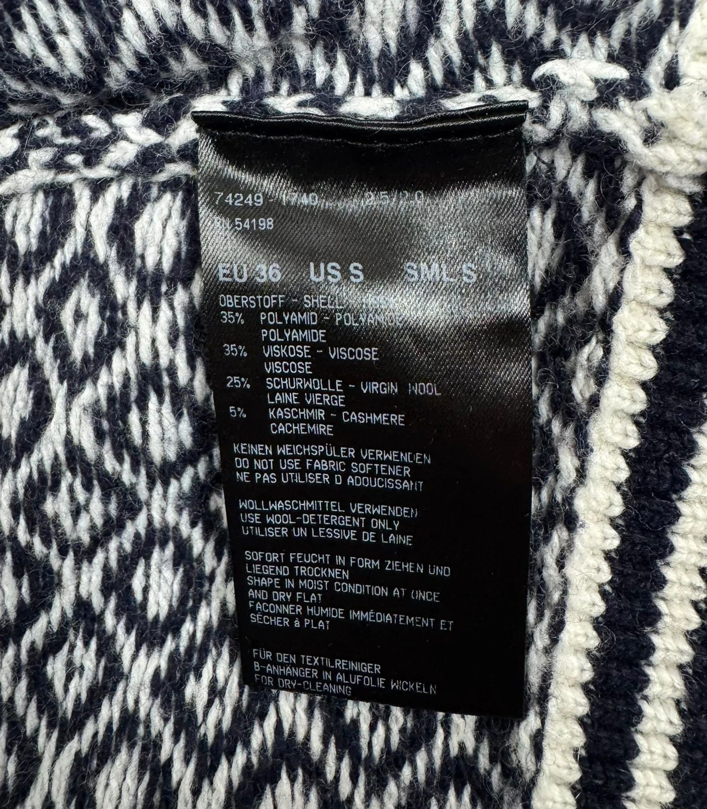 Bogner Bogner Fair Isle Zip Sweater Mock Neck Wool Polyamide size S Size S / US 4 / IT 40 - 14 Thumbnail