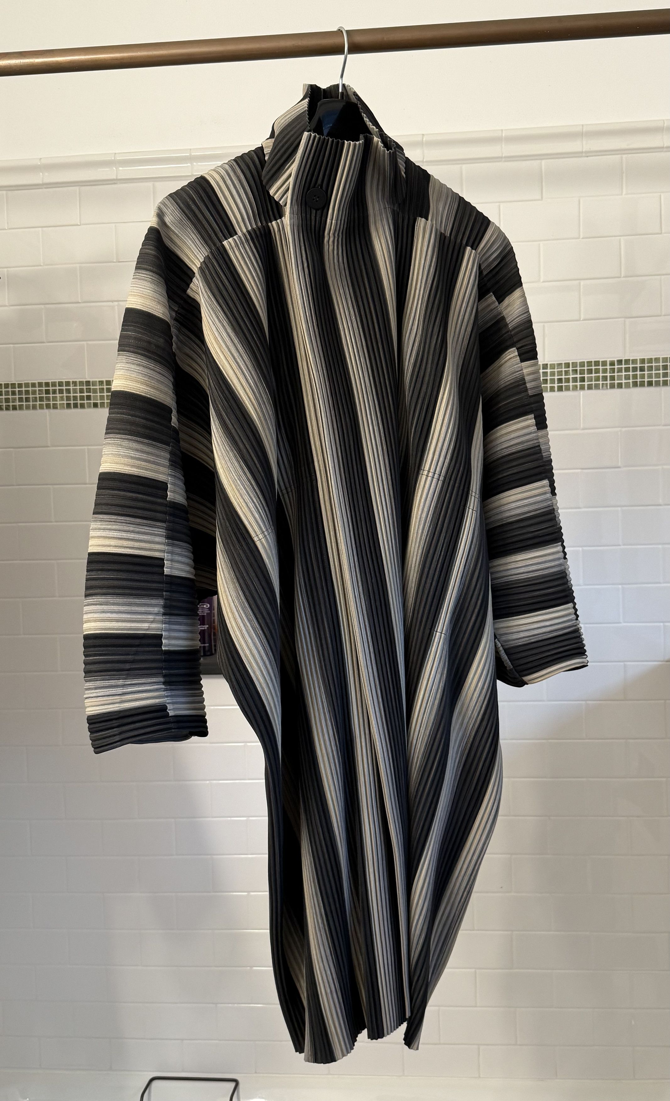 striped long jacket