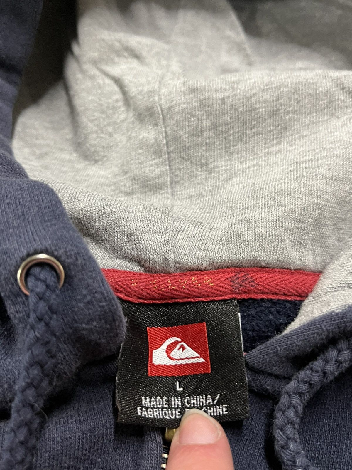 Quiksilver × Vintage Quicksilver vintage faded and thrashed zip up boxy skater Size US L / EU 52-54 / 3 - 7 Thumbnail