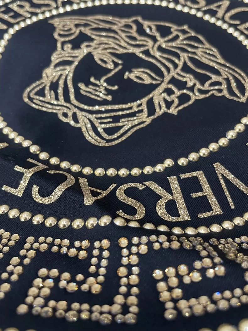 Versace Versace Crystal-encrusted short-sleeved T-shirt Size US L / EU 52-54 / 3 - 6 Thumbnail