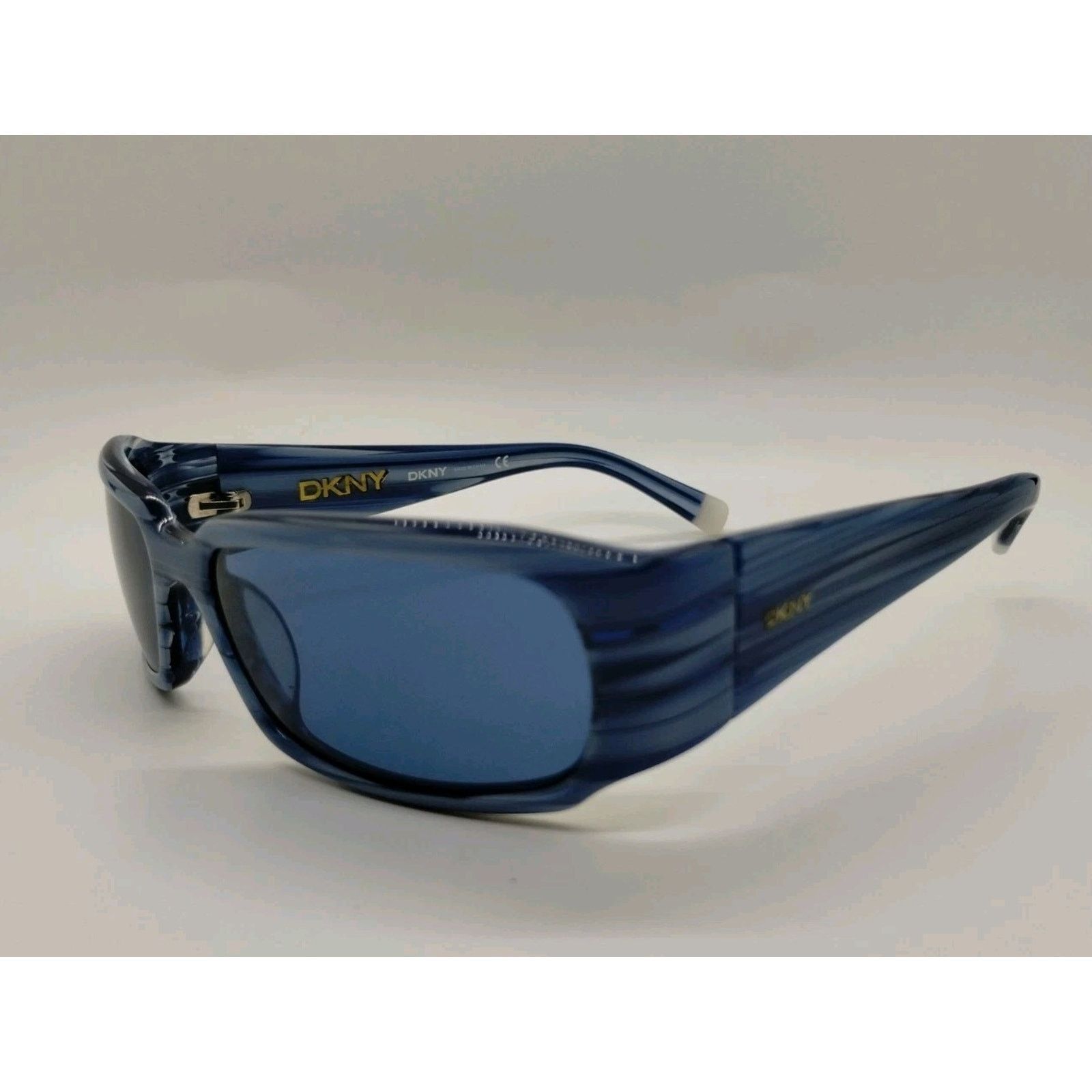 DKNY DKNY Eyeglass Frames DY4028 3240/80 Blue Marble Sunglasses Size ONE SIZE - 4 Thumbnail