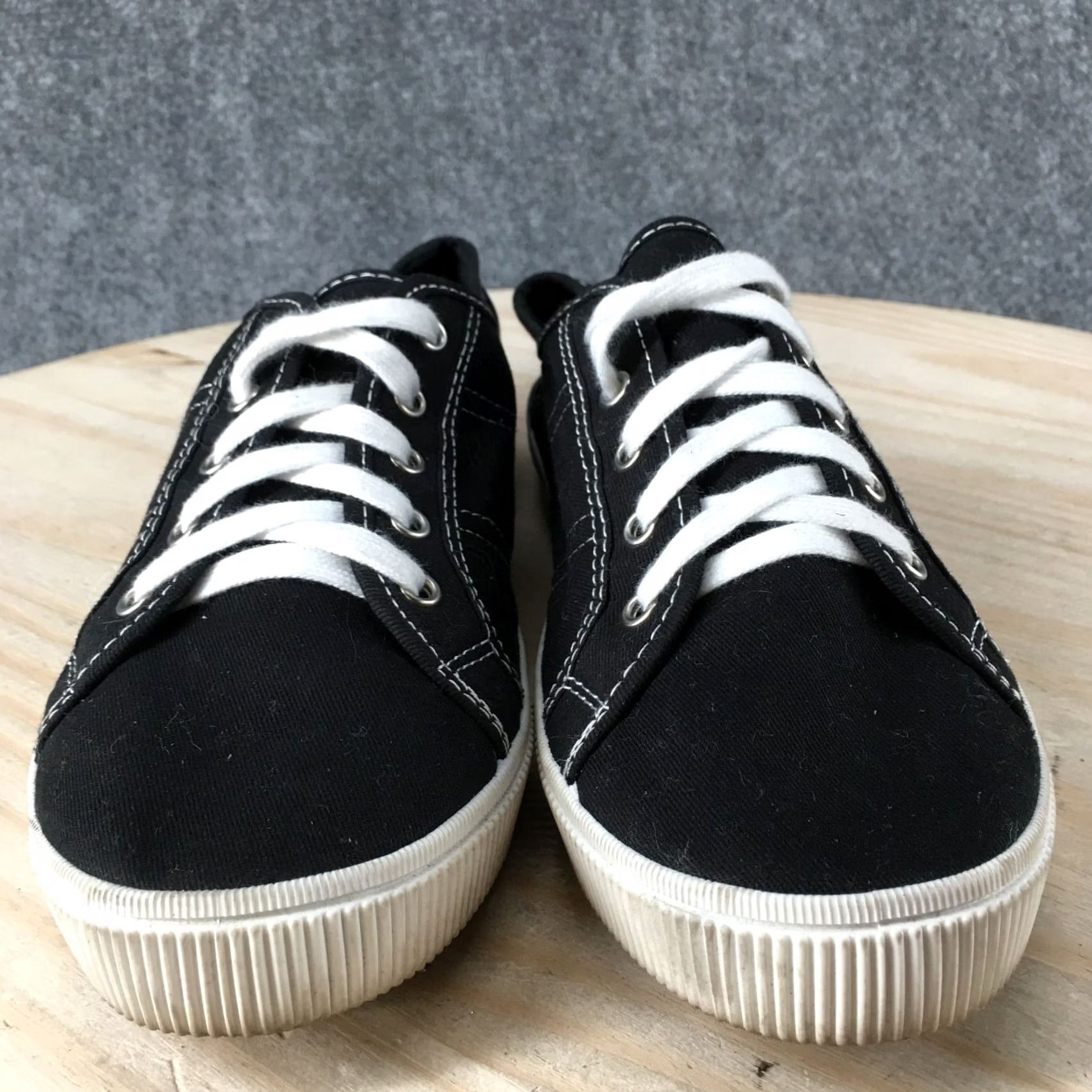 H&M H&M Shoes Ladies 8 Low Top Lace Up Trainers Canvas Casual Black Sneakers Size M / US 6-8 / IT 42-44 - 7 Thumbnail