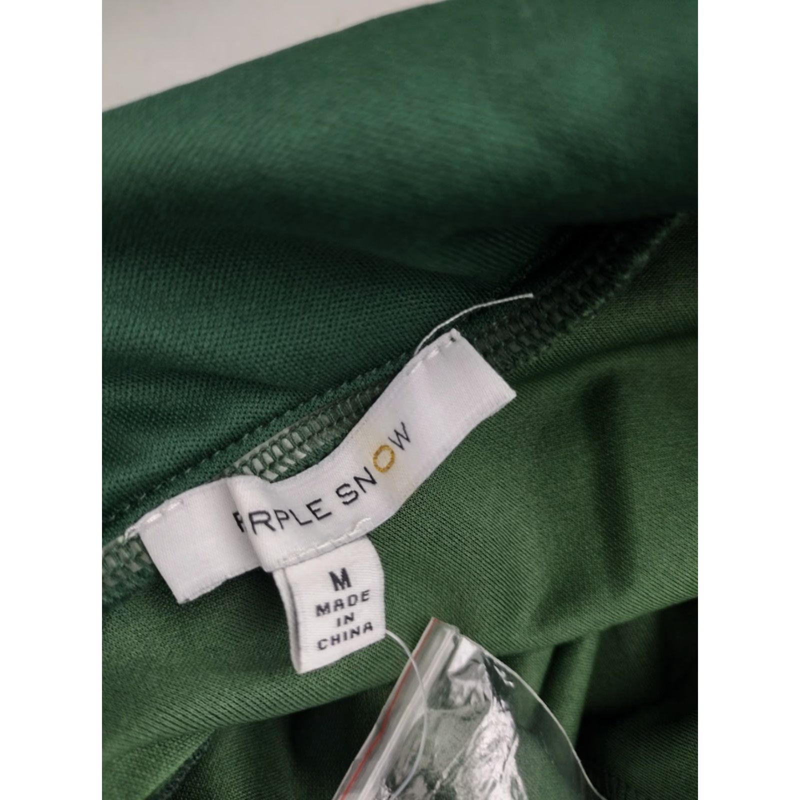 Vintage PURPLE SNOW Dark Green Sleeveless Romper Skort Open Back Plunge Neck V-Neck M Boho Dark Green Womens Romper M Size 32" / US 10 / IT 46 - 5 Thumbnail