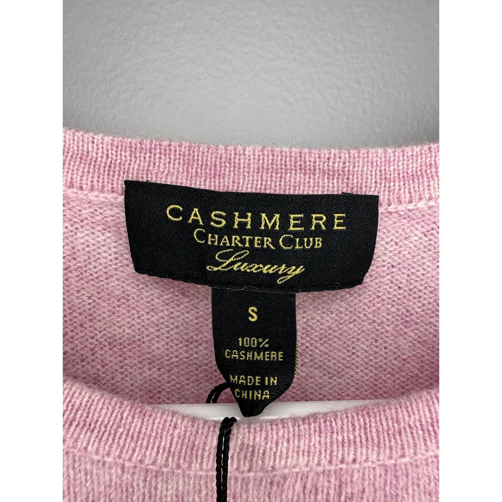 Other NWT Charter Club Luxury Cashmere Pullover Sweater Pink S Size S / US 4 / IT 40 - 2 Thumbnail
