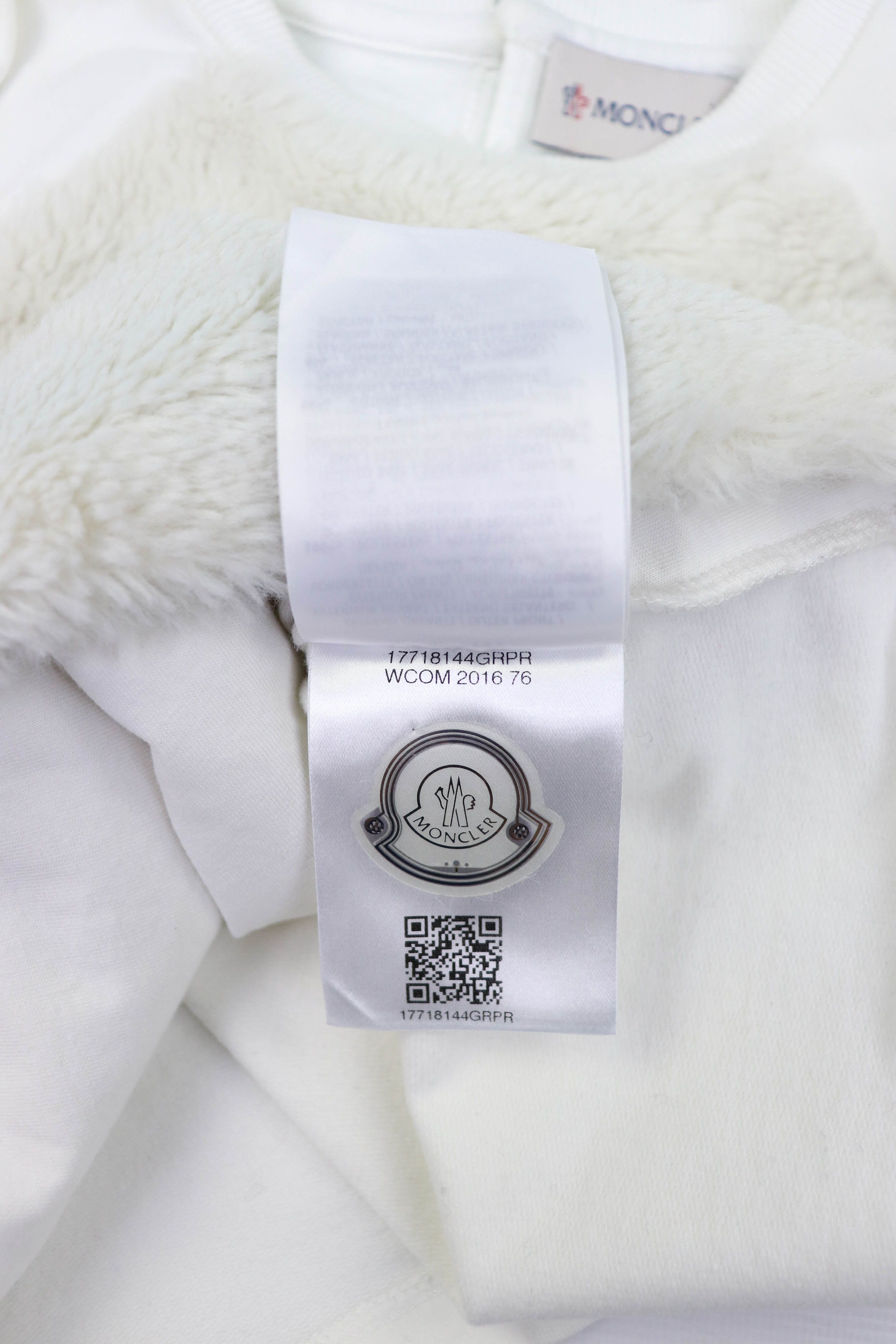 Moncler Moncler Girls Kids Faux Fur Front White Cotton Long Sleeve Size XXS / US 00 / IT 34 - 14 Thumbnail
