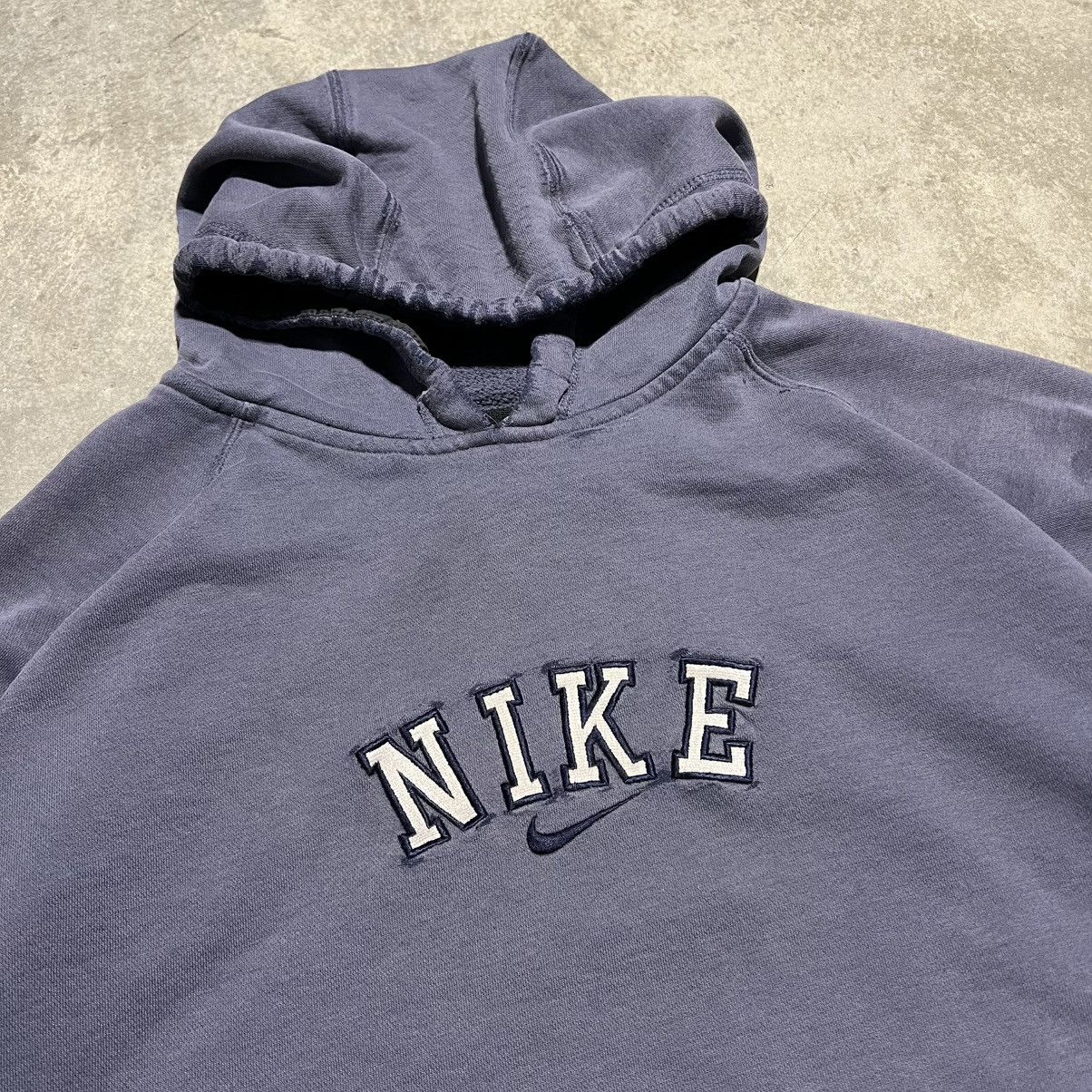 Nike × Vintage Crazy Vintage Nike Center Swoosh Boxy Hoodie Size US XL / EU 56 / 4 - 6 Thumbnail