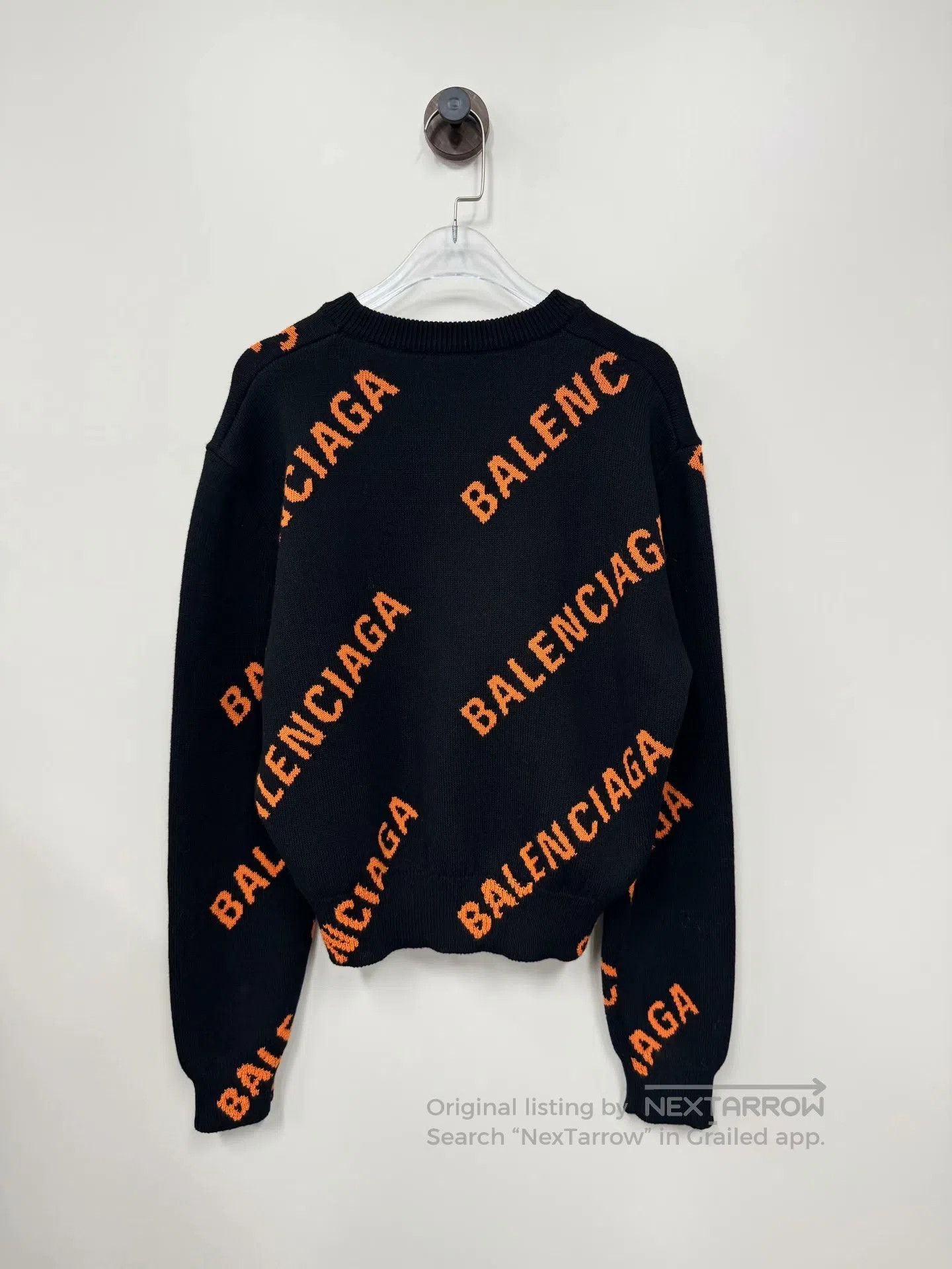 Balenciaga Balenciaga Black full logo knitted sweater| Size US S / EU 44-46 / 1 - 2 Thumbnail
