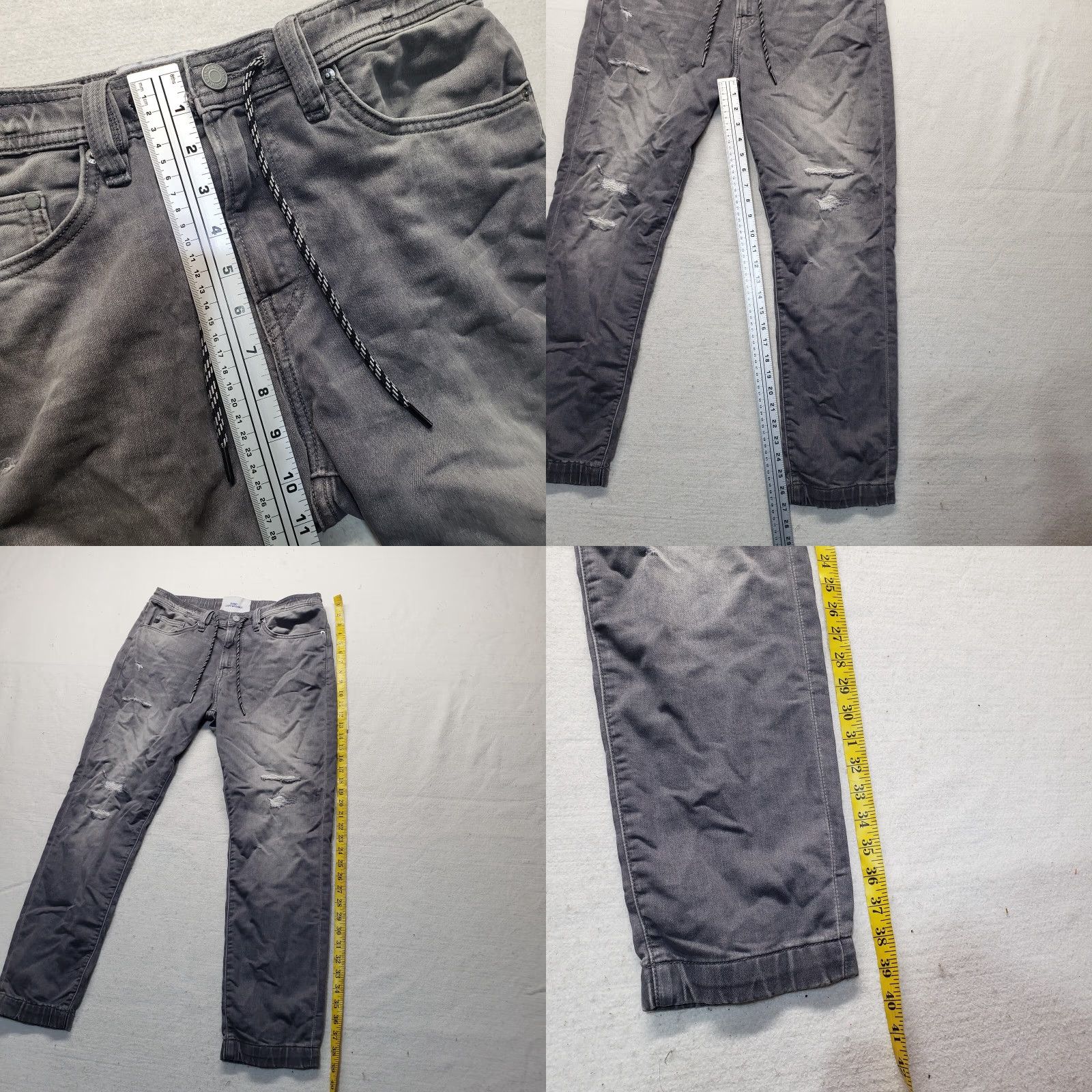 H&M H&M Jeans Men Slim Skinny Pants 29x32 Gray Denim 5-Pocket Distressed Stretch N/A N/A Size US 29 - 8 Thumbnail