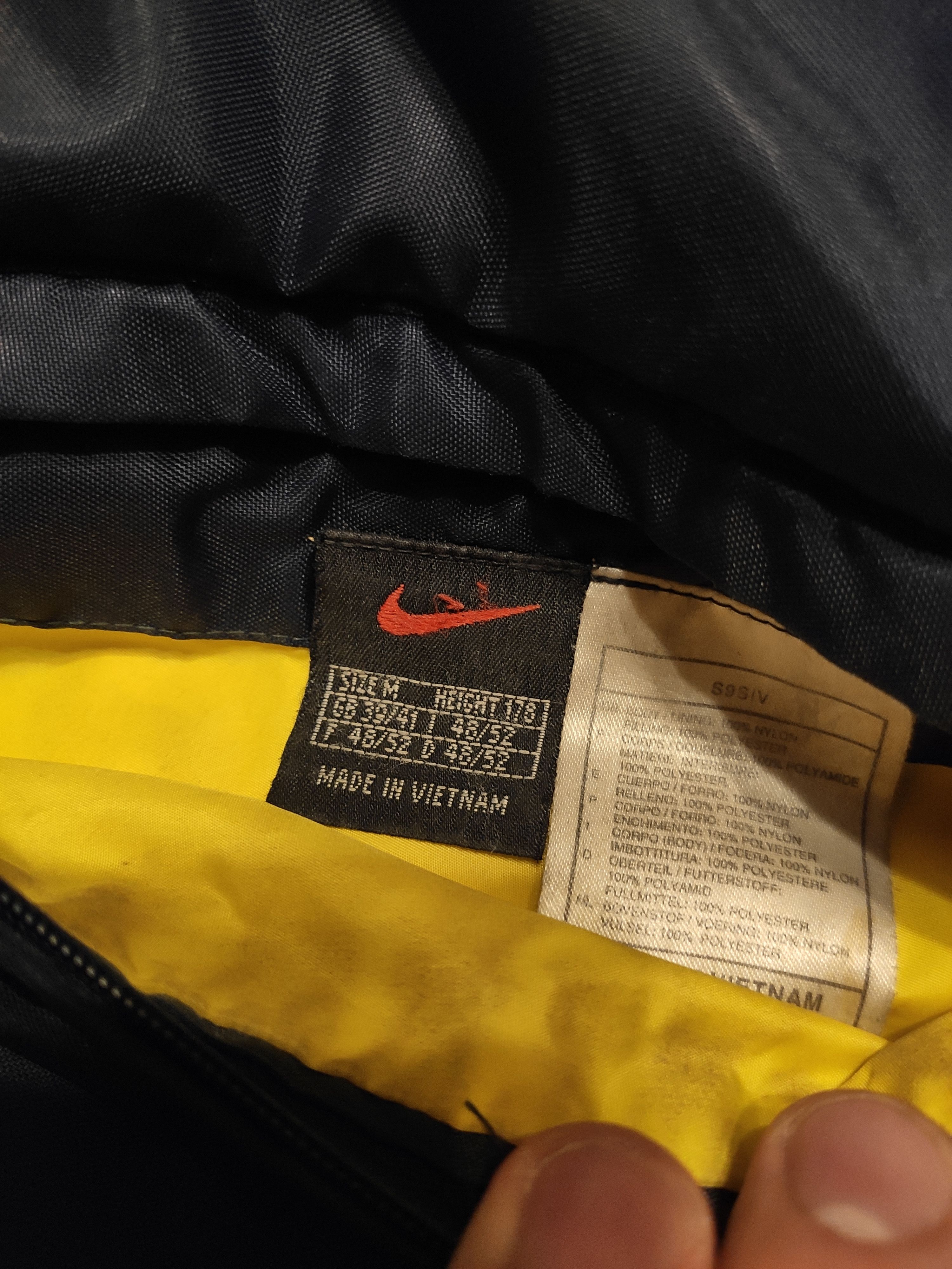 Nike × Vintage Nike reversible navy yellow jacket M swoosh bomber Size US M / EU 48-50 / 2 - 6 Thumbnail