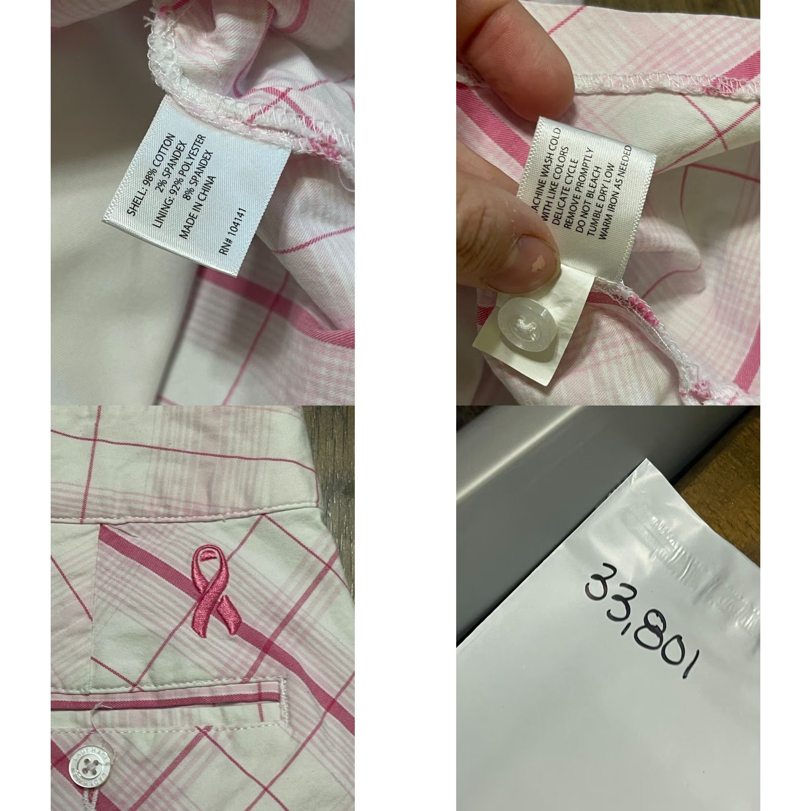 Vintage Lady Hagen Skirt Skort, Women's 8, Pink White, Breast Cancer, Regular, Short, Casual, Fall Spring Summer, Womens, Skirt, Lady Hagen Size 30" / US 8 / IT 44 - 8 Thumbnail