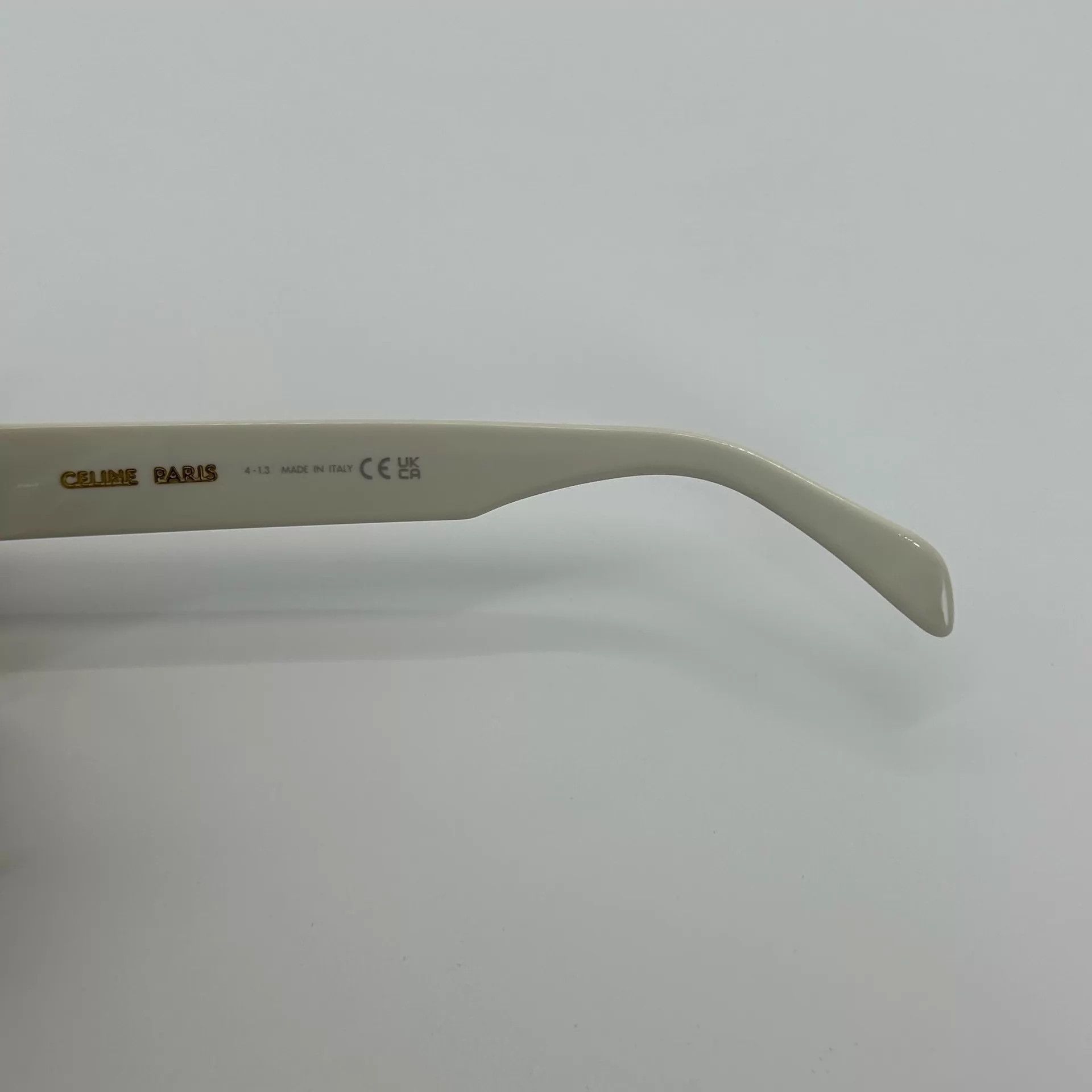 Celine Celine White Shades Vintage Triomphe Logo Zhao Lusi HB6924 Size ONE SIZE - 3 Thumbnail