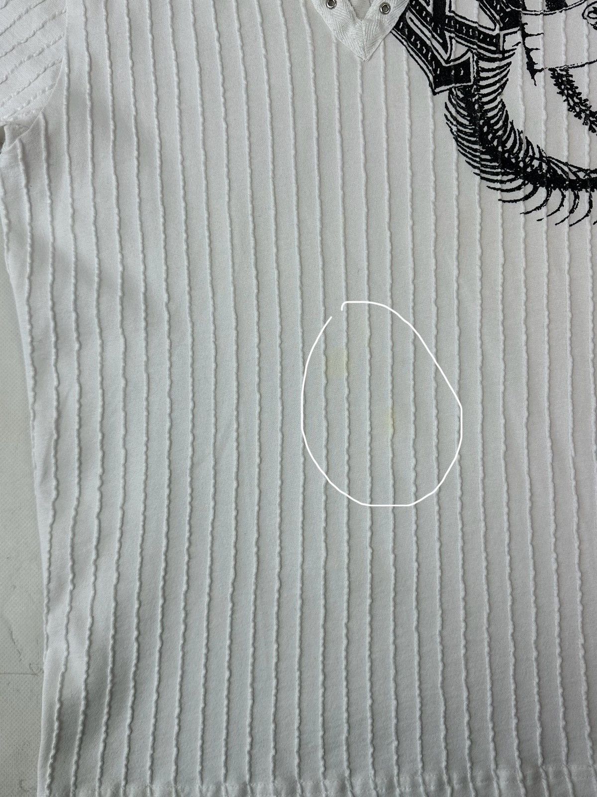 Vintage Vintage Ribbed Printed White Short Sleeve Polo Size US S / EU 44-46 / 1 - 6 Thumbnail