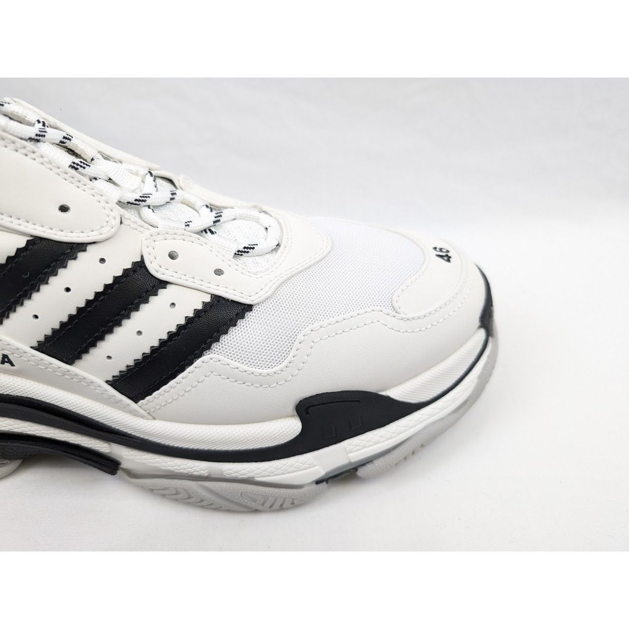 Adidas × Balenciaga o1rshd1 Low-Top Sneakers in Black/White Size US 13 / EU 46 - 4 Thumbnail