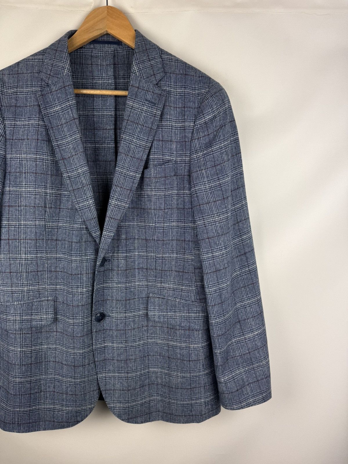 Hackett Hackett Cotton Linen Strch Pow CC Half Lined Blazer Jacket Size 40R - 3 Thumbnail