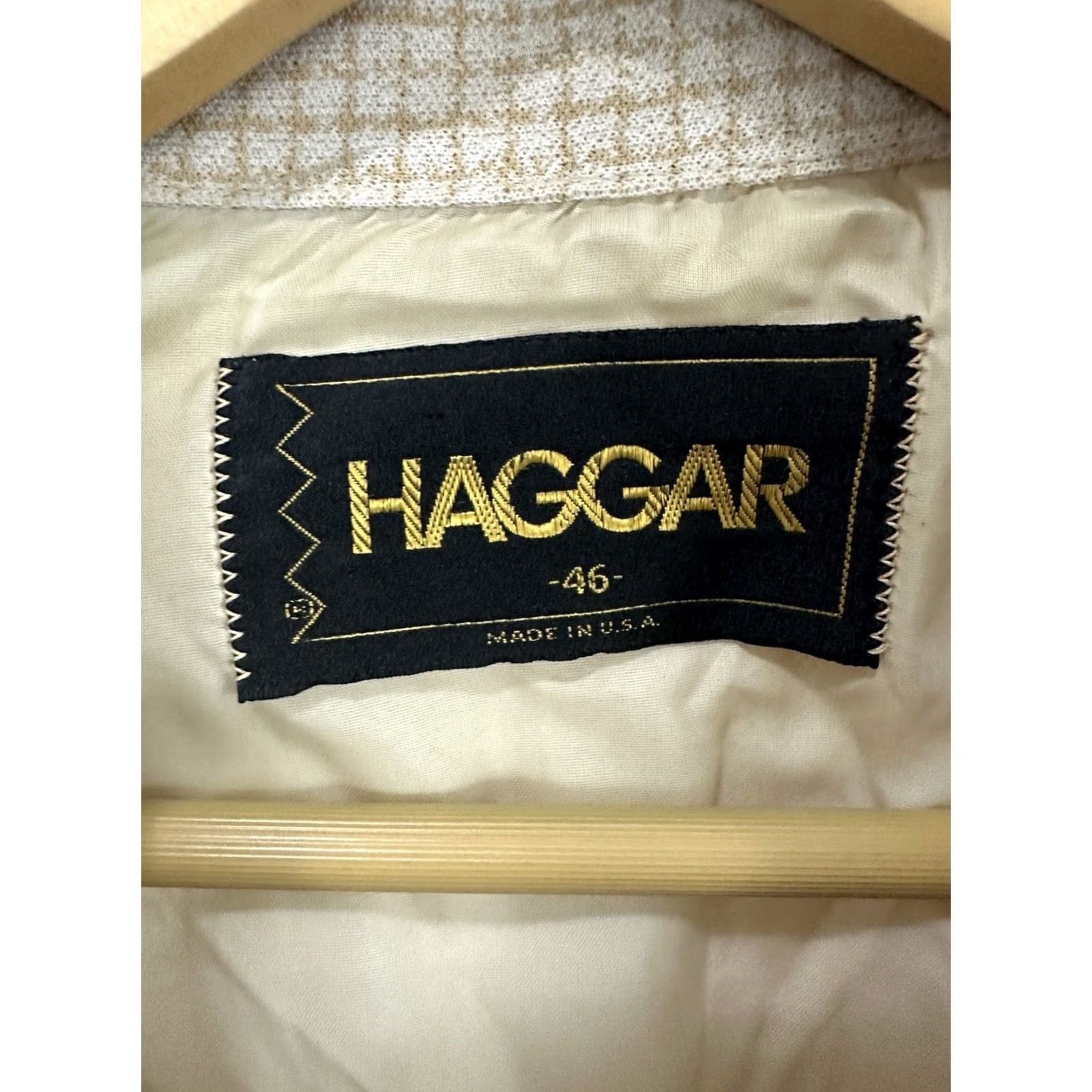 Haggar VTG 70s Haggar Men's Leisure Suit Shirt Jacket Striped Plaid Wide Collar 46 USA Narrow? Size US XXL / EU 58 / 5 - 3 Thumbnail