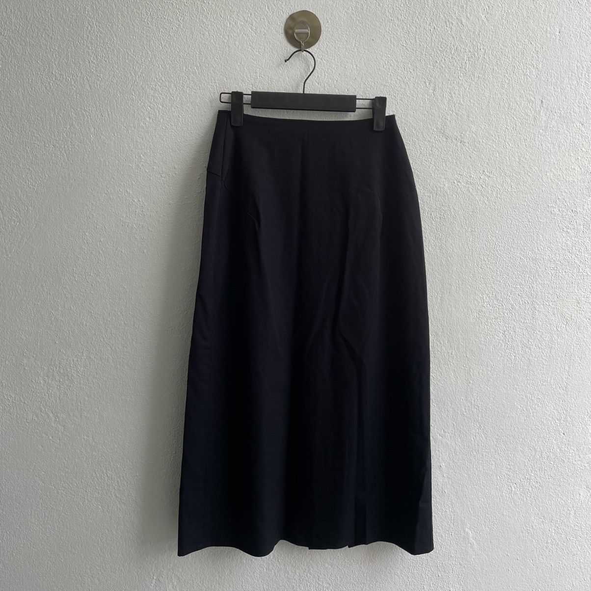 Yohji Yamamoto Y's by Yohji Yamamoto Black Pleated Midi Skirts Size 26" / US 2 / IT 38 - 8 Thumbnail