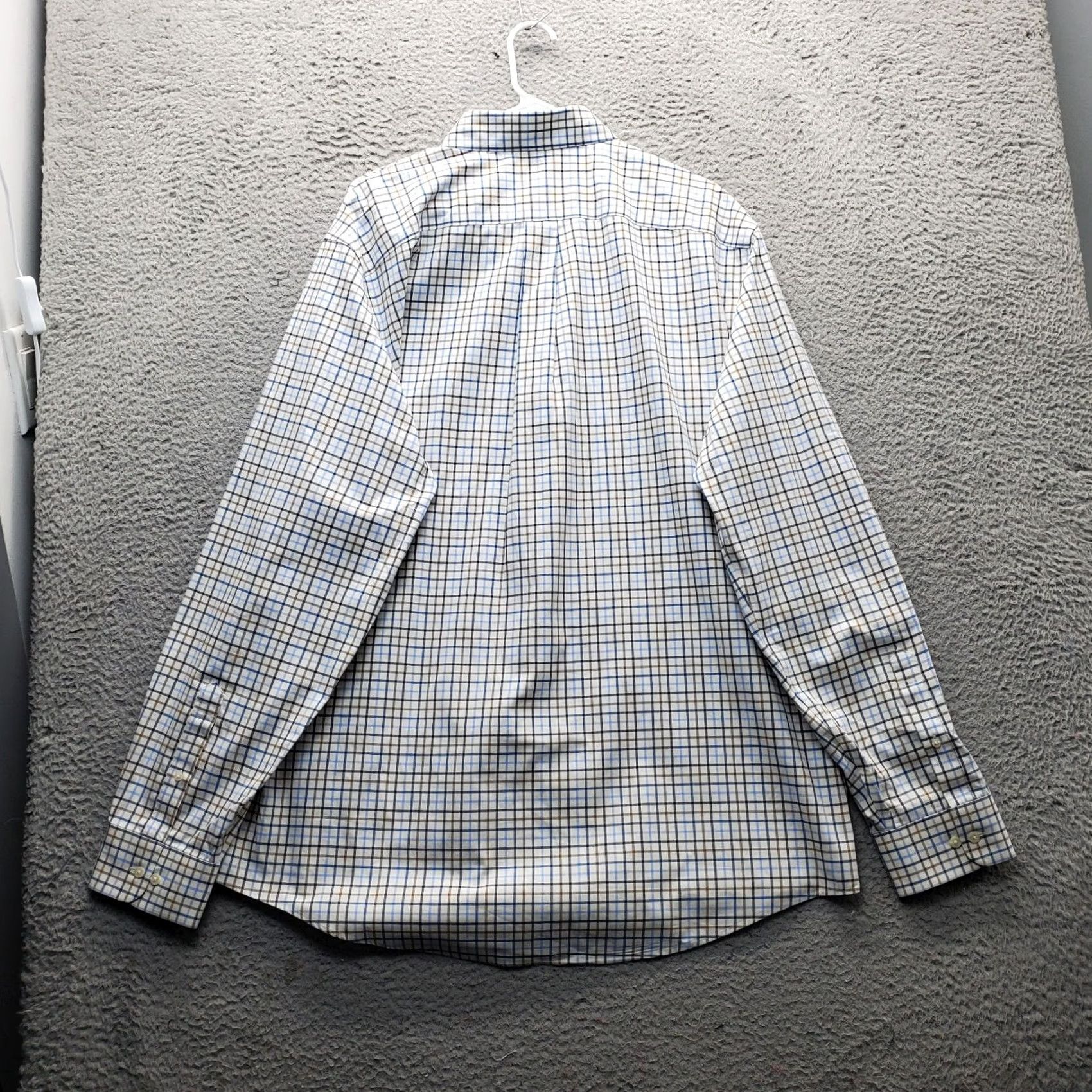 Lands' End Lands' End Mens XL Dress Shirt Multicolor Gingham No Iron Button-Down Classic Fit Shirt Mens XL Lands' End Women's? Size 46R - 2 Thumbnail