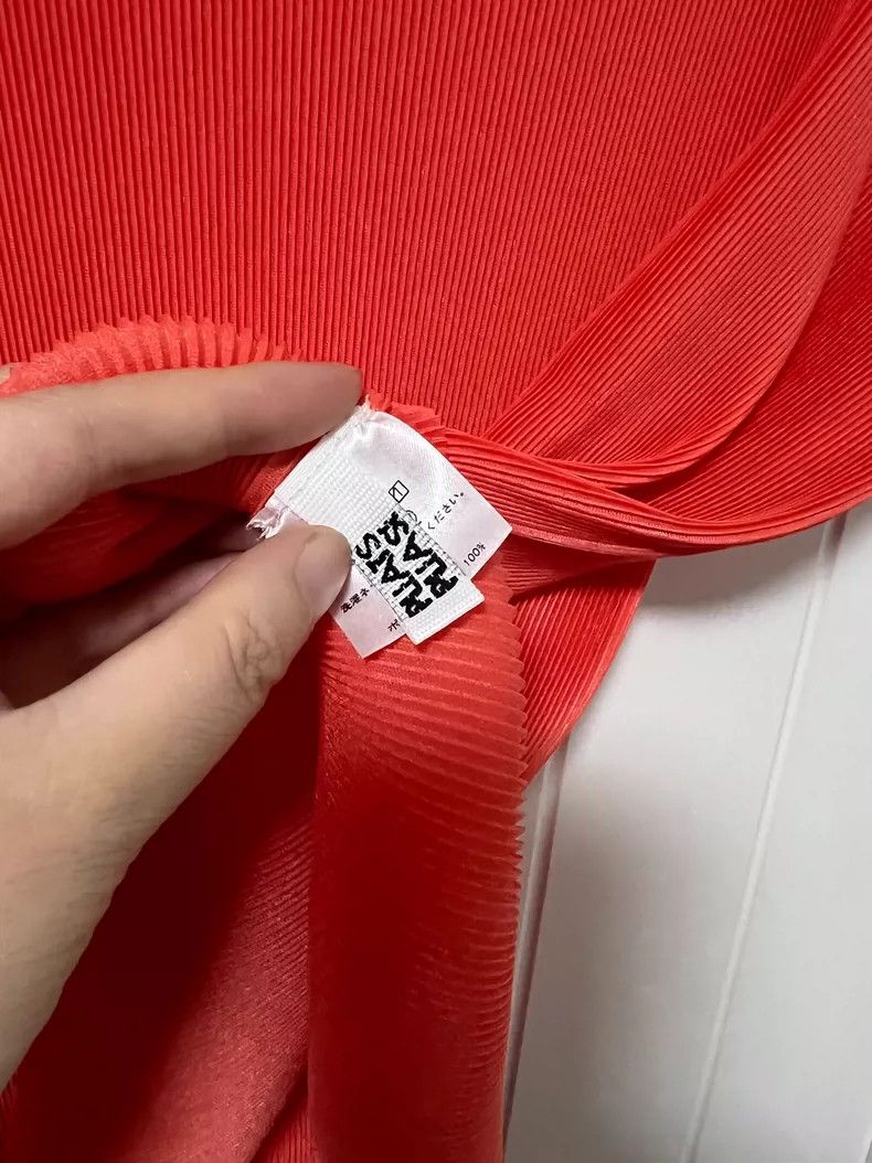 Issey Miyake Issey Miyake size:3 Orange pleated short-sleeved shirt Size S / US 4 / IT 40 - 2 Thumbnail