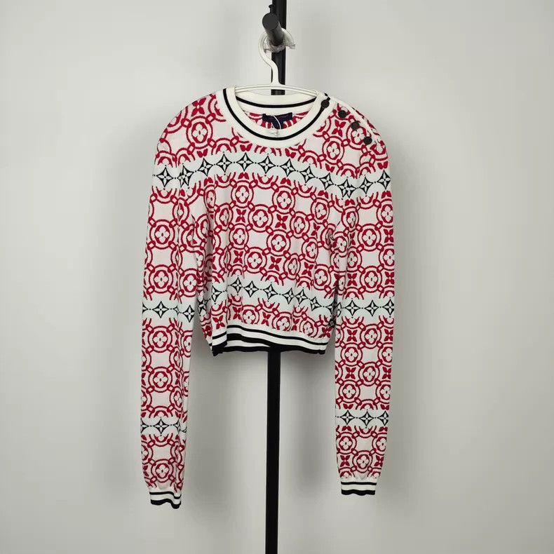 Louis Vuitton Louis Vuitton Red and white pattern presbyopic full print Size S / US 4 / IT 40 - 8 Thumbnail