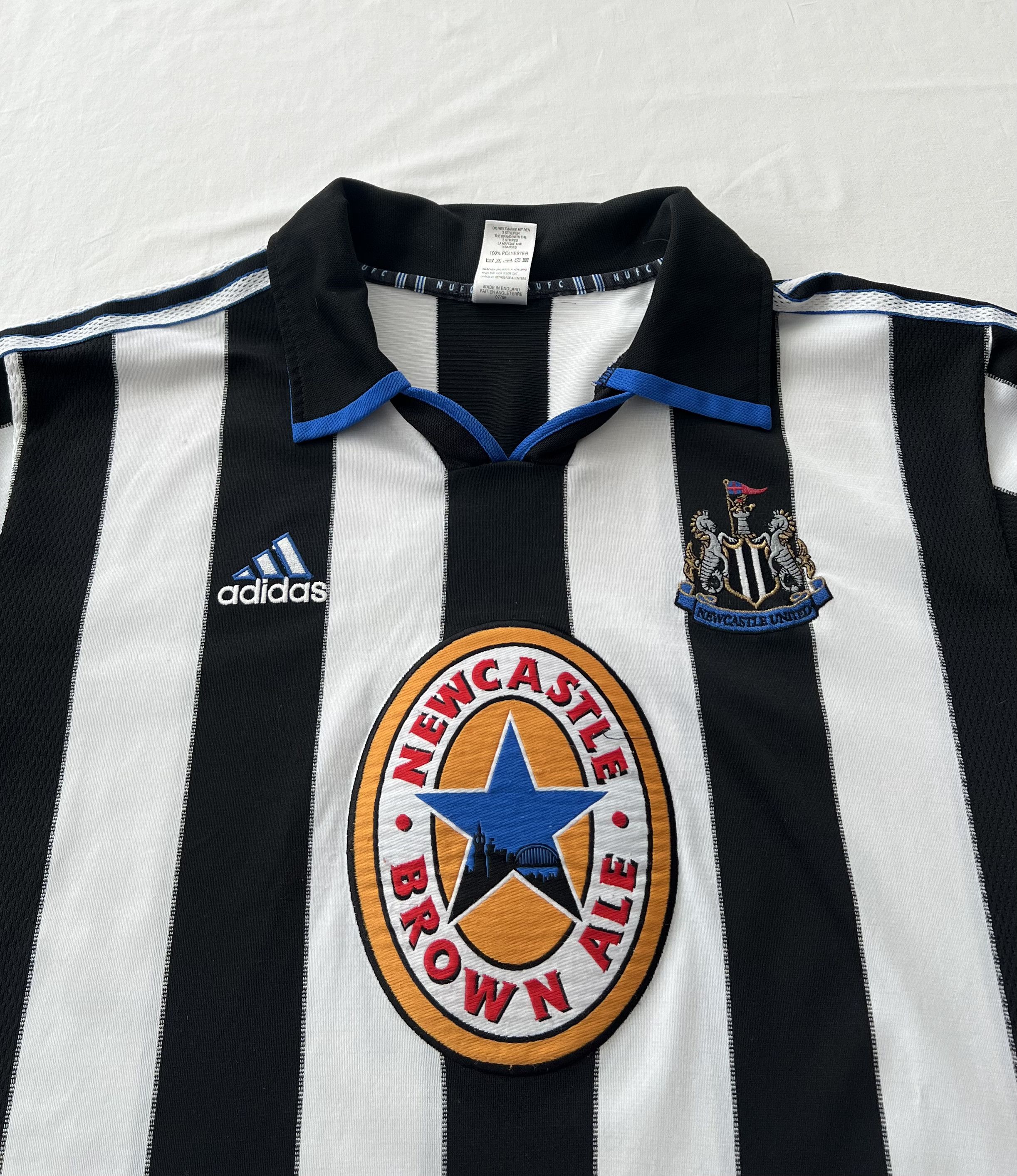 Newcastle United Adidas 1999 2000 Home Football Jersey